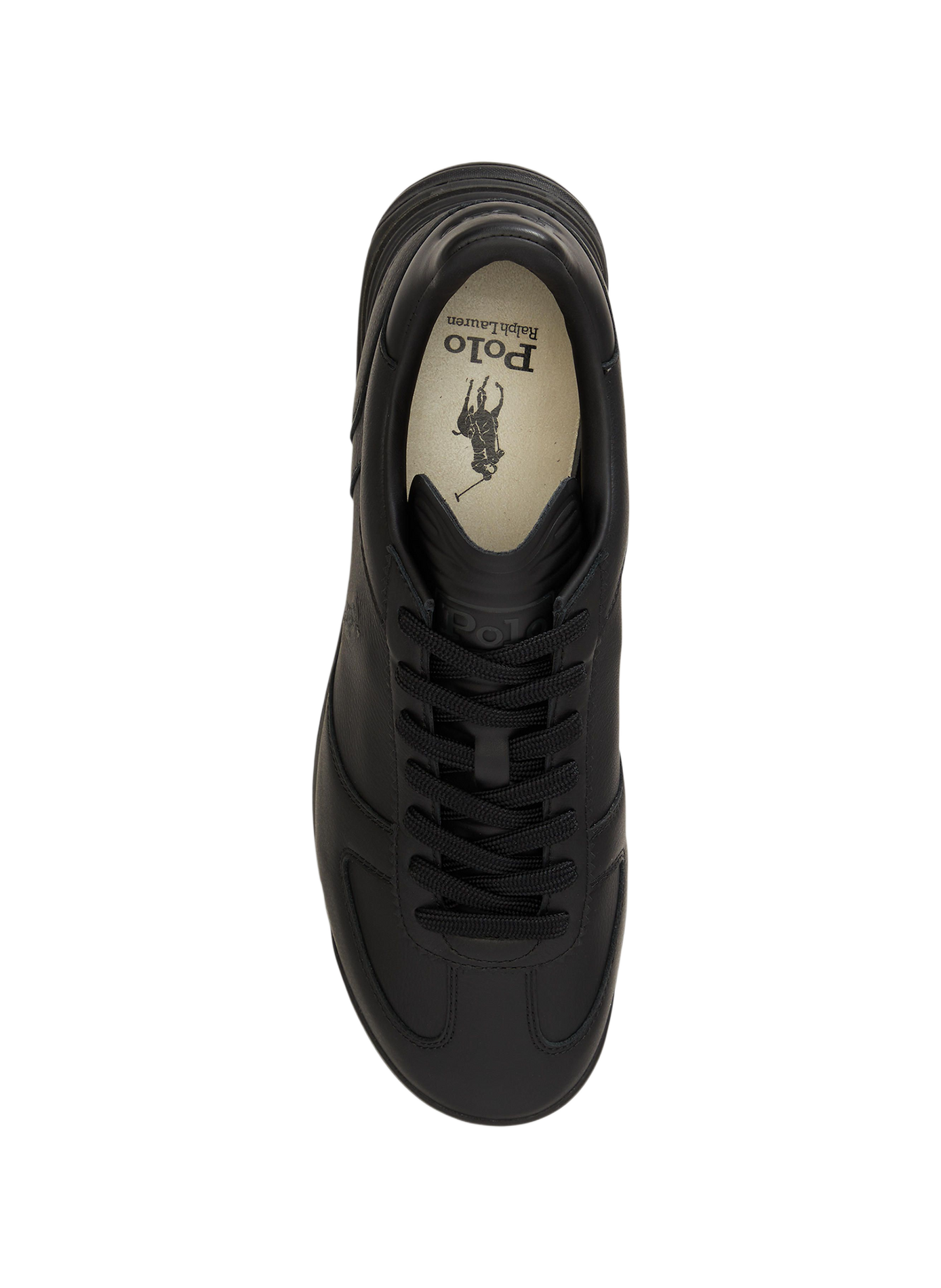 Baskets basses Varick à lacets en cuir POLO RALPH LAUREN Noir