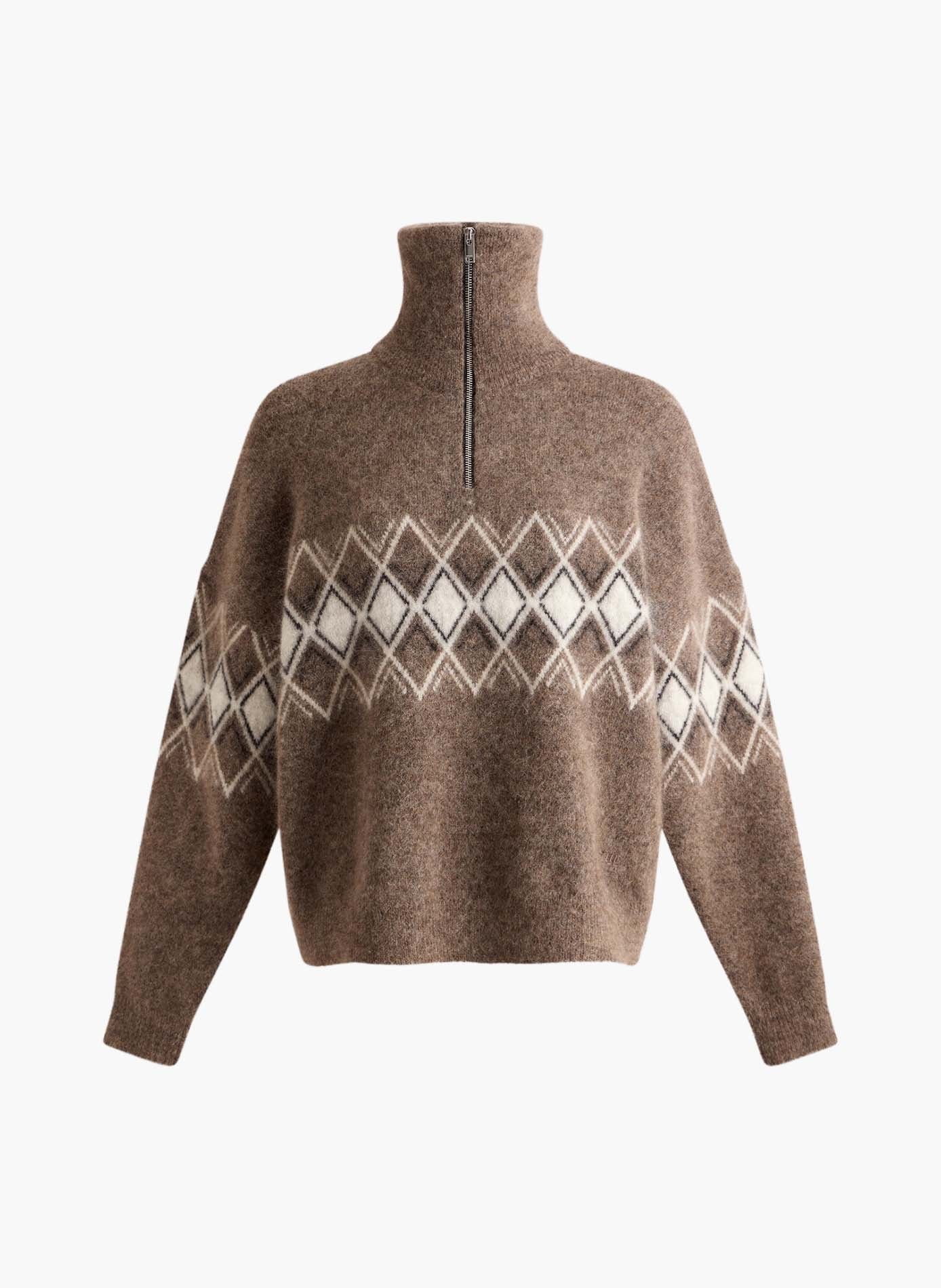 Pull mireva col camionneur FUSALP Beige