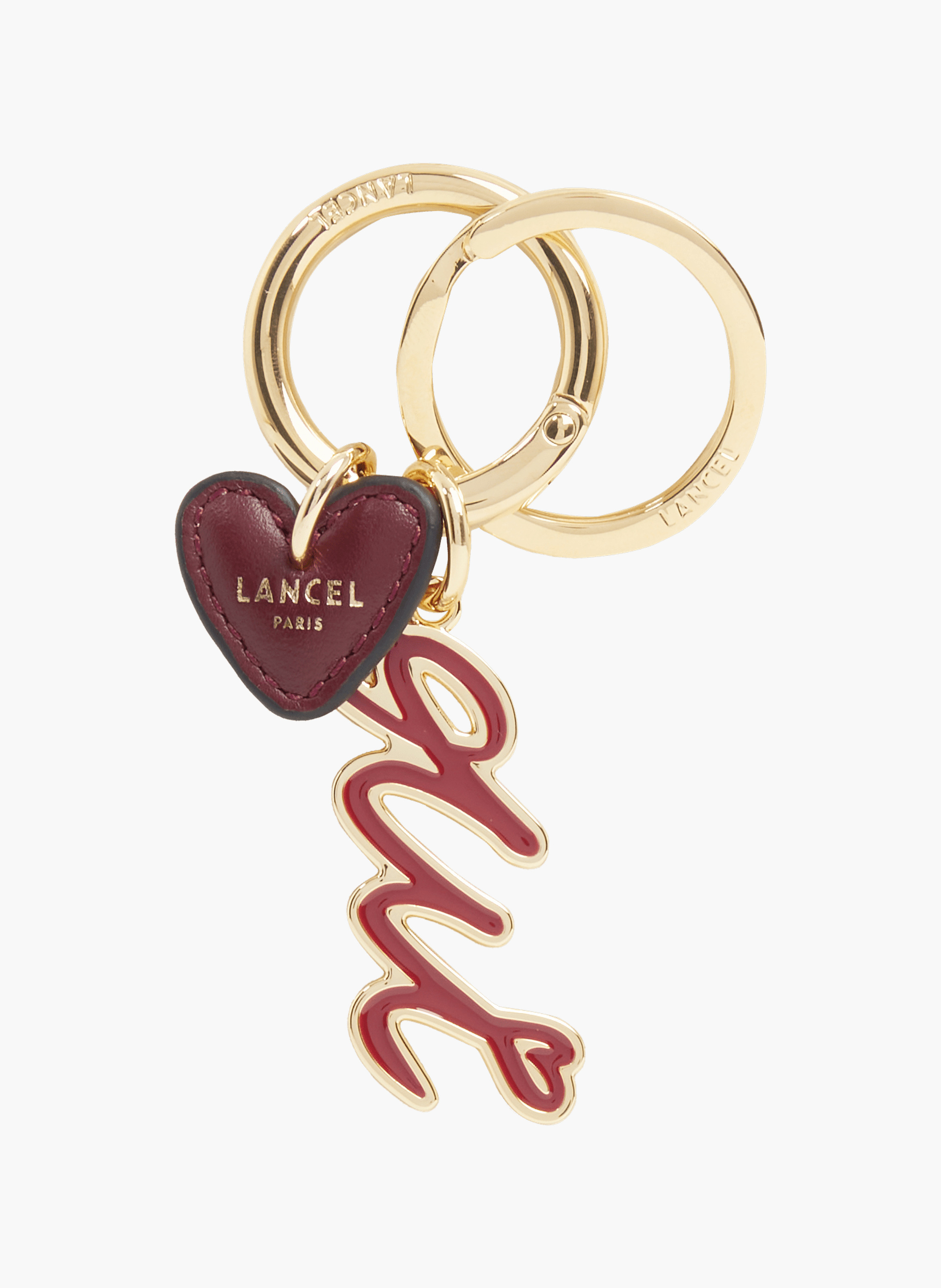 Sleutelhanger 'ja' Valentijnscapsule van Lancel in metaal LANCEL Rood