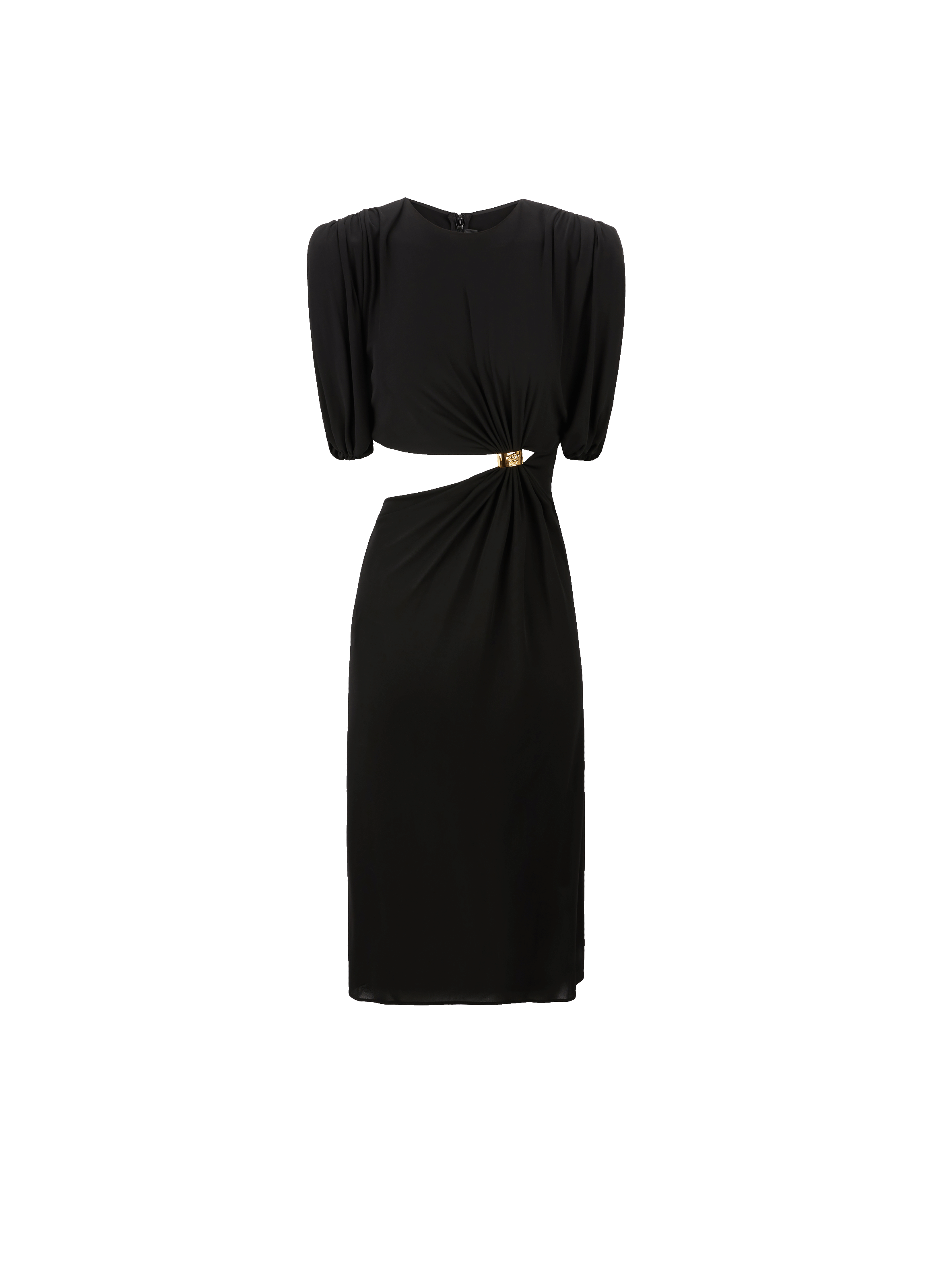 Robe ajourée à épaules sculpturales