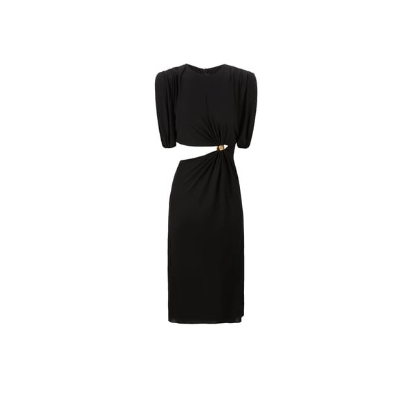 Robe ajourée à épaules sculpturales