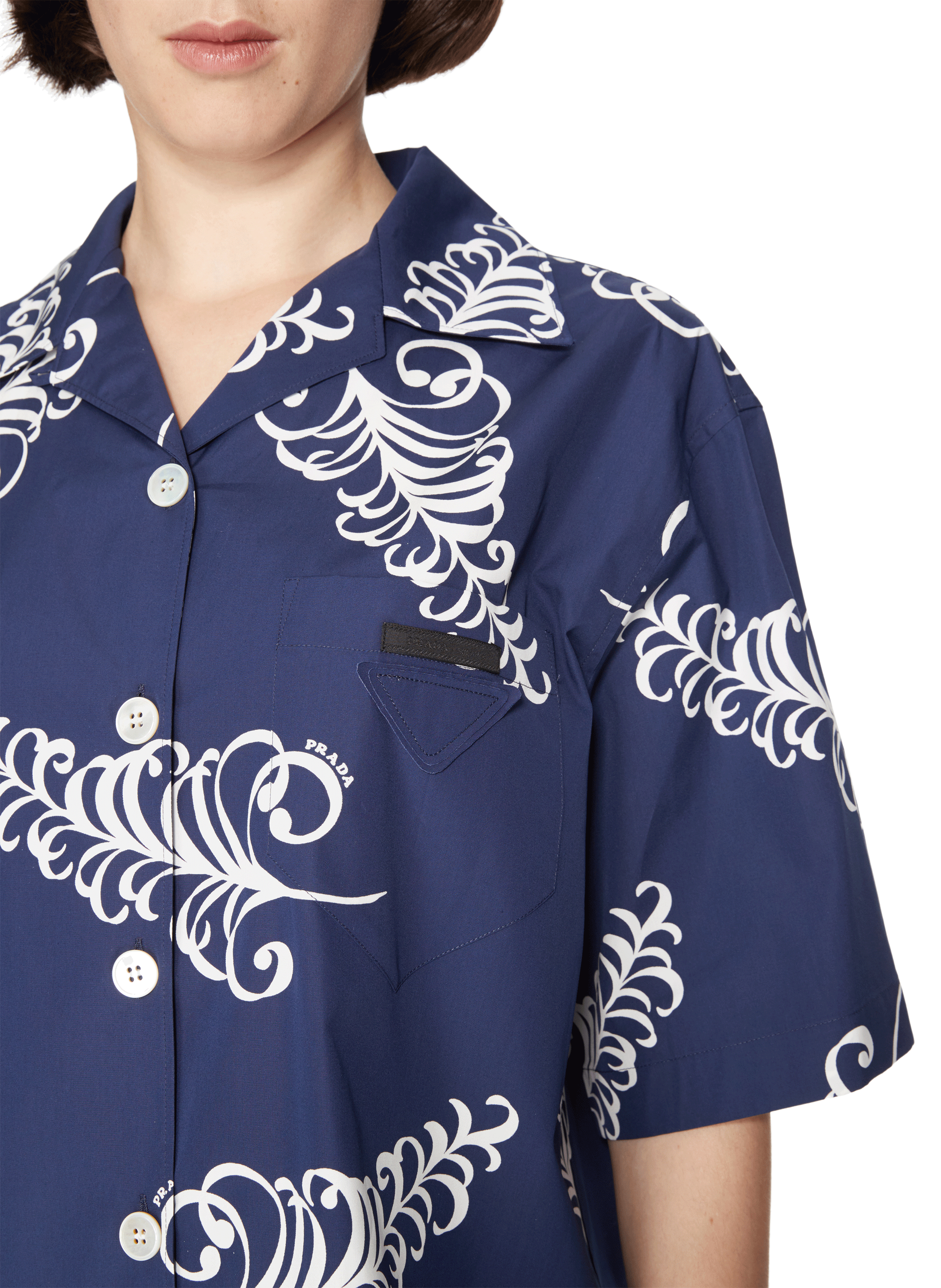 Cotton poplin Shirt PRADA Blue