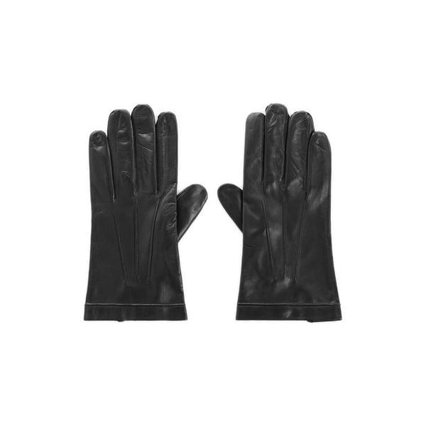 Gants avec détails ganse en cuir