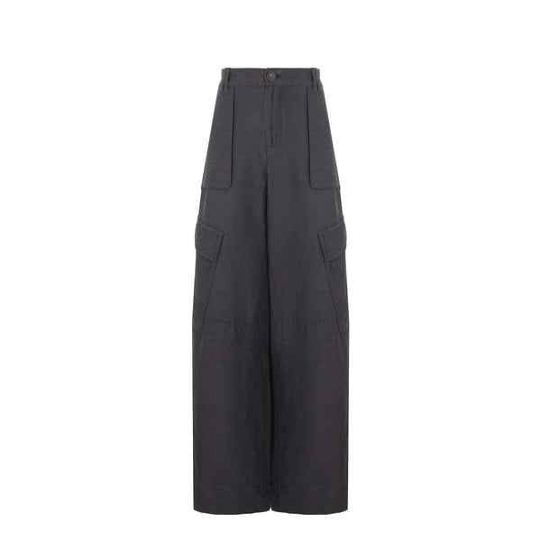 Pantalon cargo en lin