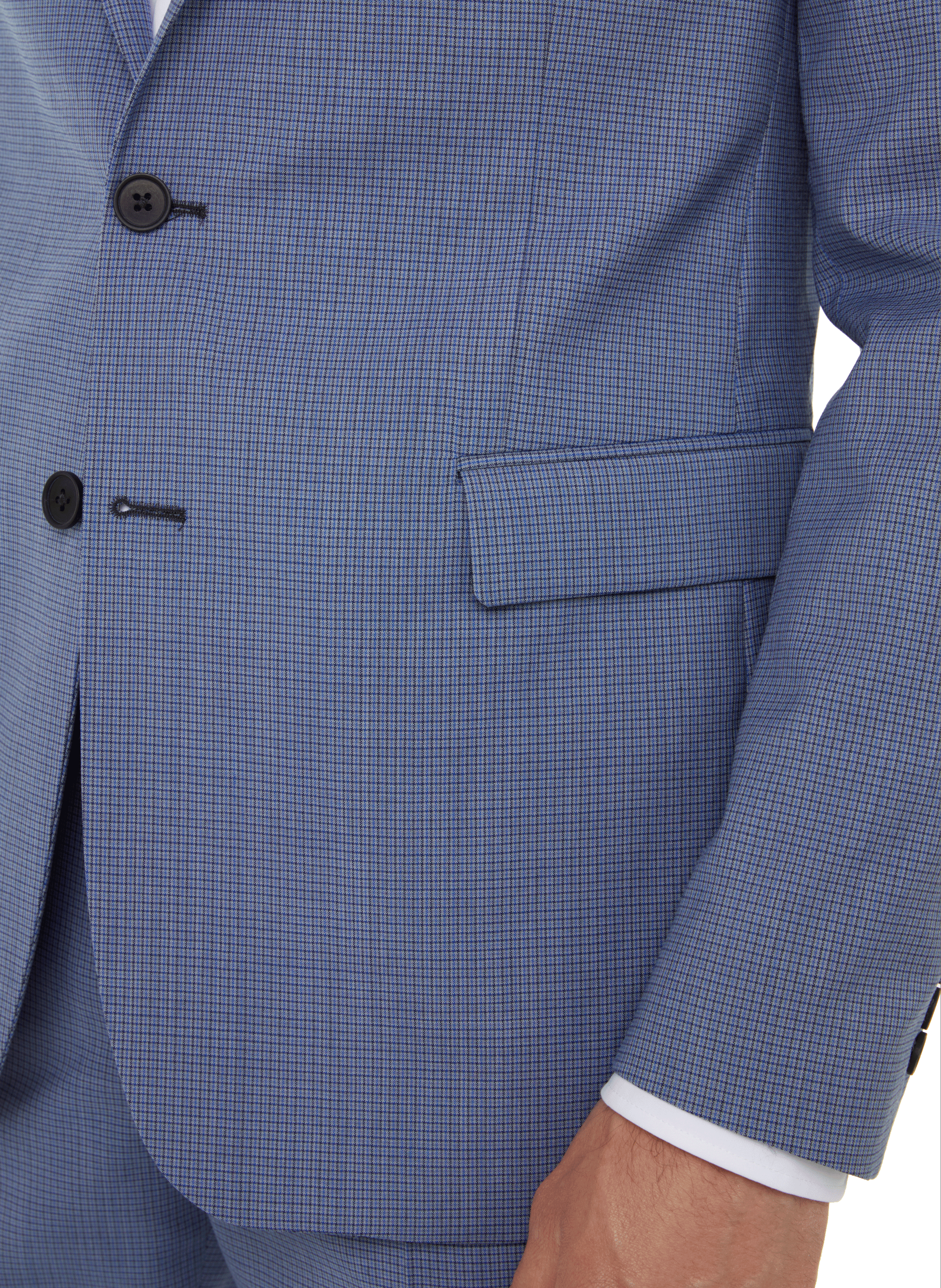 Veste à carreaux en laine SAISON 1865 Bleu