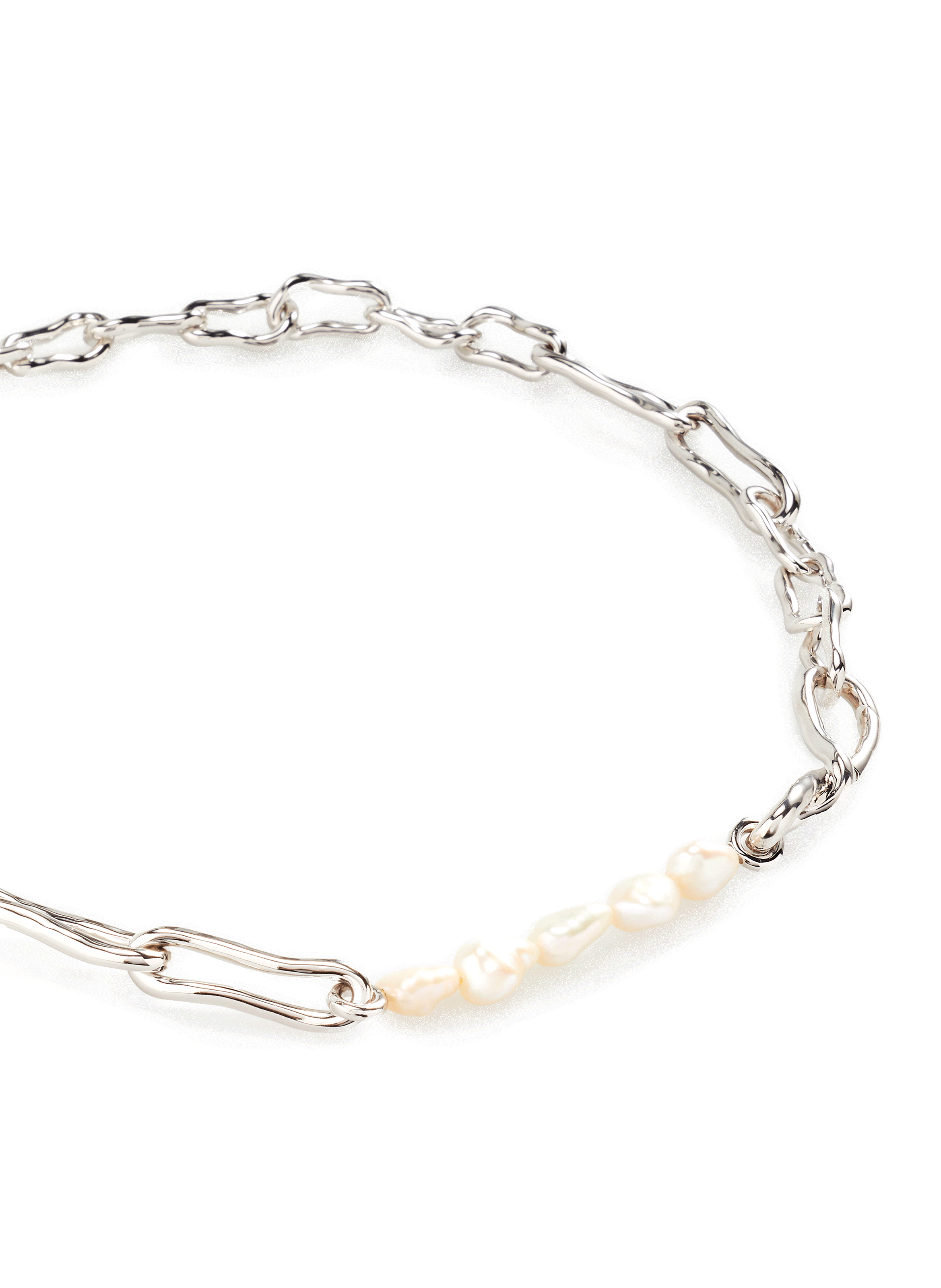 Collier chaine et perles