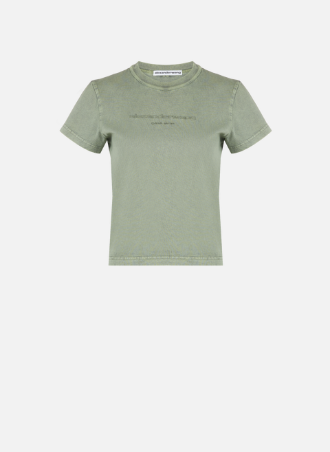 Grünes Baumwoll-T-ShirtALEXANDER WANG 