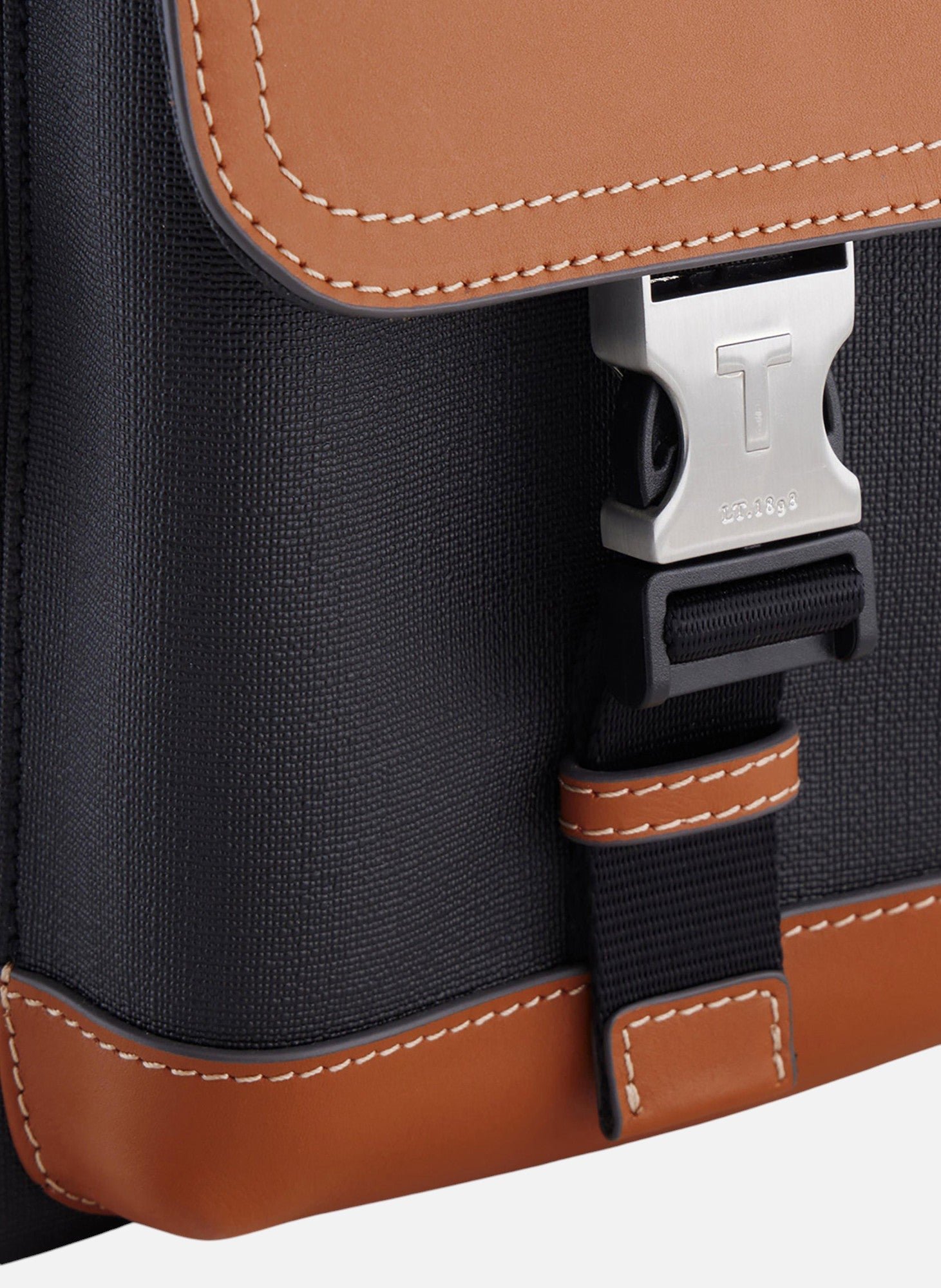 Sacoche sling maurice en toile enduite LE TANNEUR Noir