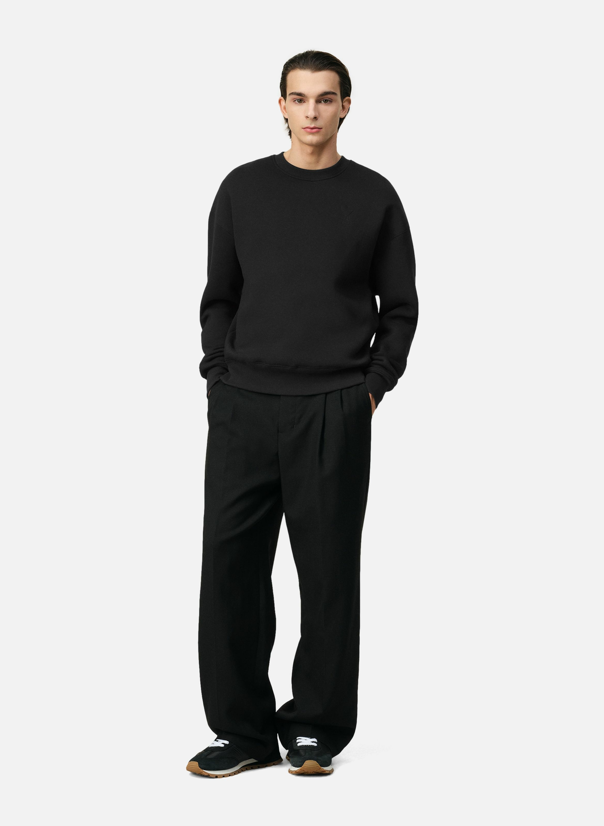 Sweatshirt ami de coeur unisexe AMI PARIS Noir