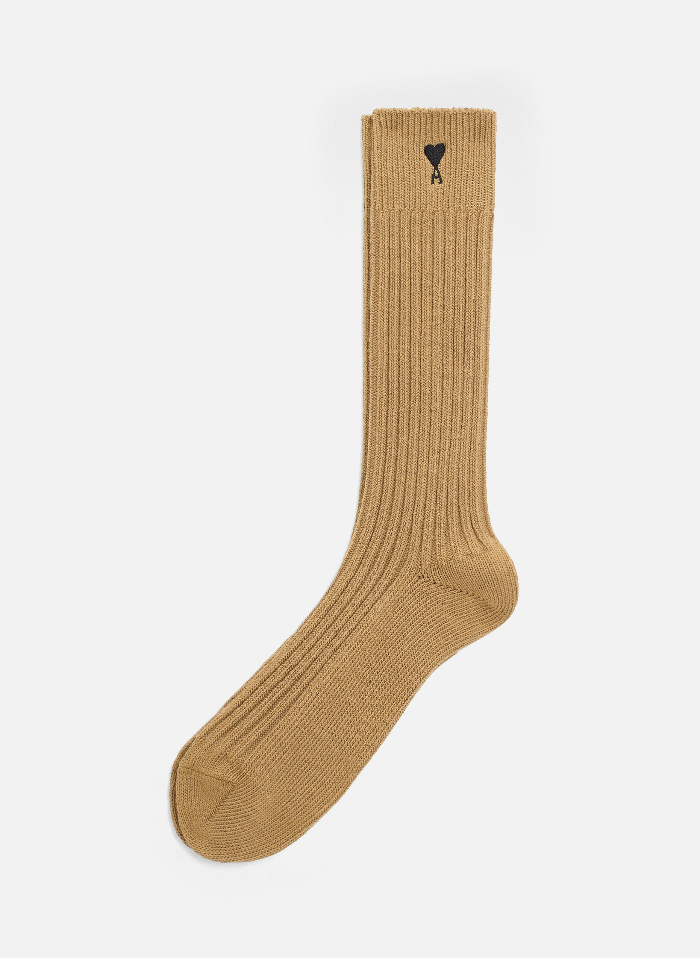 Chaussettes ami de coeur noir unisexes en coton AMI PARIS Marron