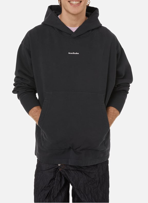 Hoodie en coton Noir by ACNE STUDIOS ACNE STUDIOS Hoodie en coton Noir