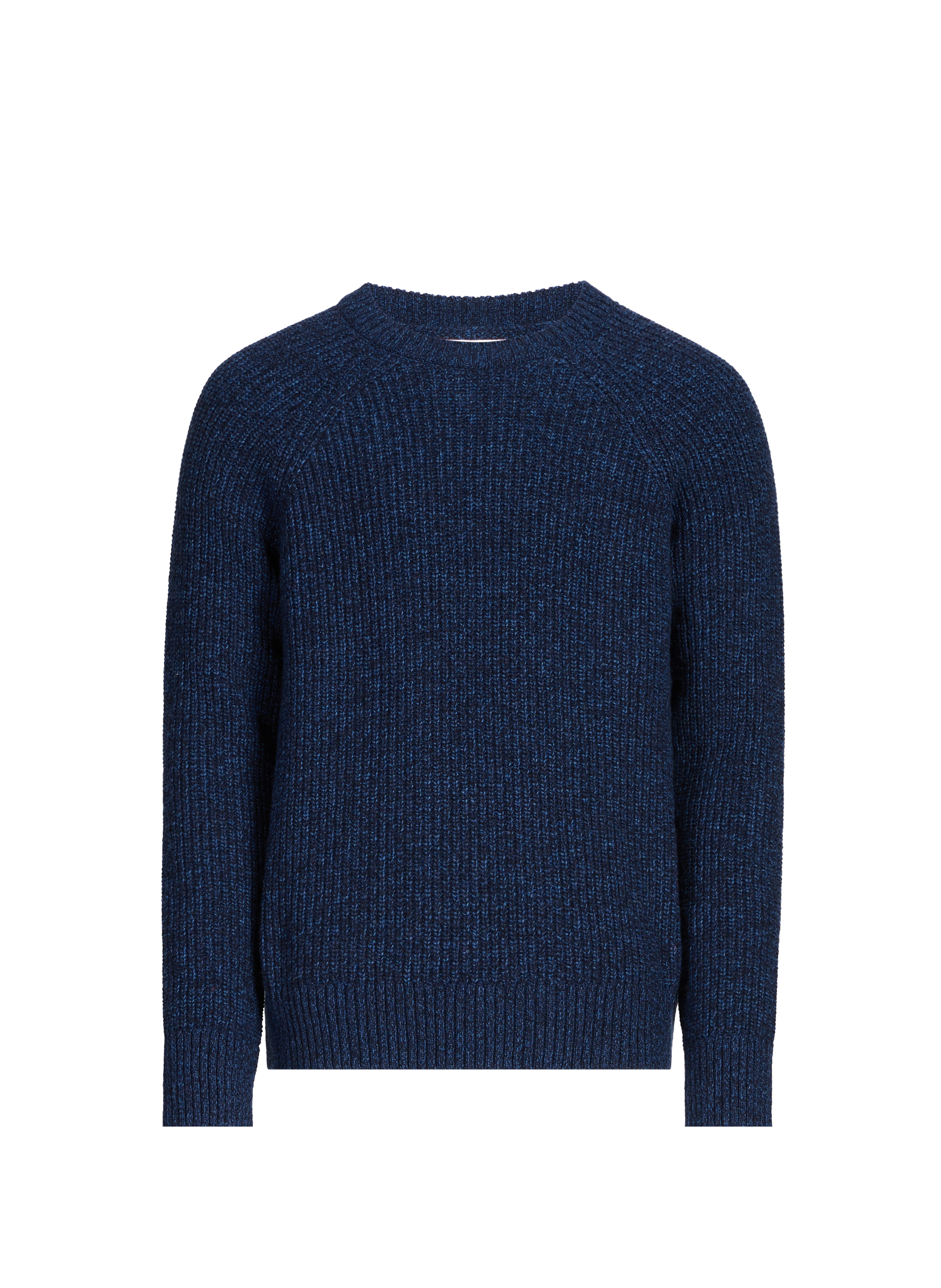 Round neck wool blend sweater SAISON 1865 Blue