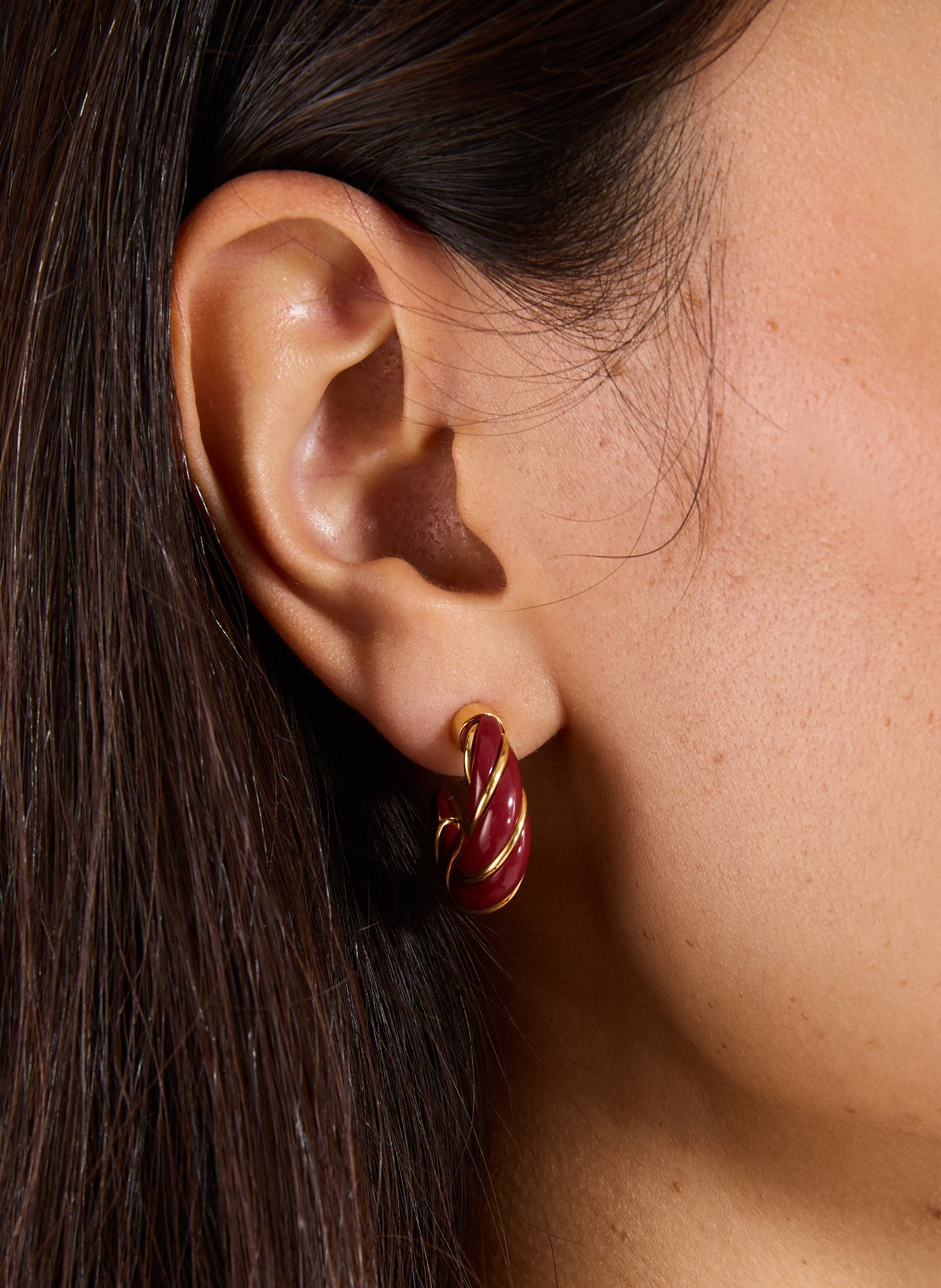 Créoles Diana AURELIE BIDERMANN Rouge