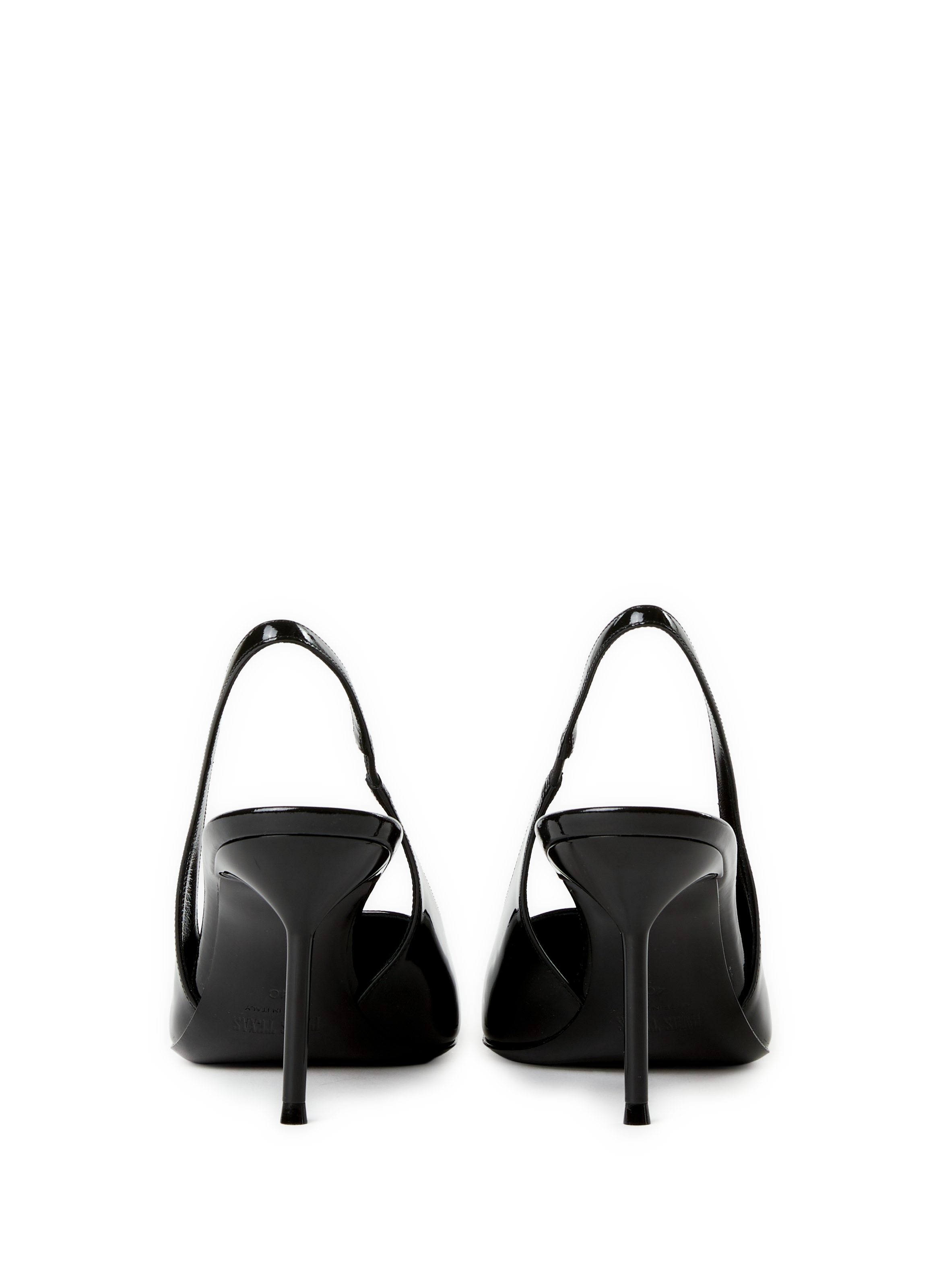 Slingbacks Lidia 70 en cuir vernis PARIS TEXAS Noir