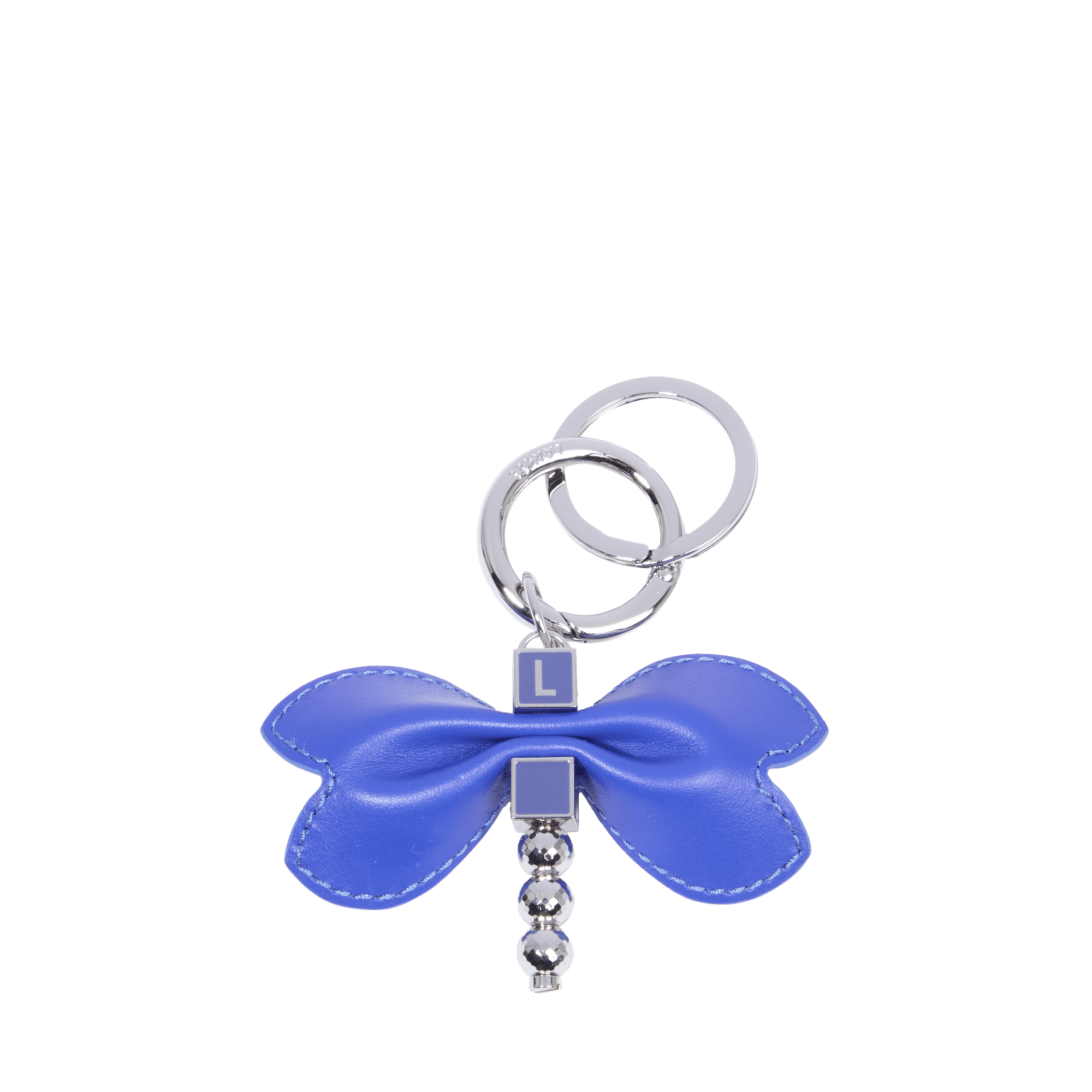 Porte-clés libellule de lancel en cuir LANCEL Bleu