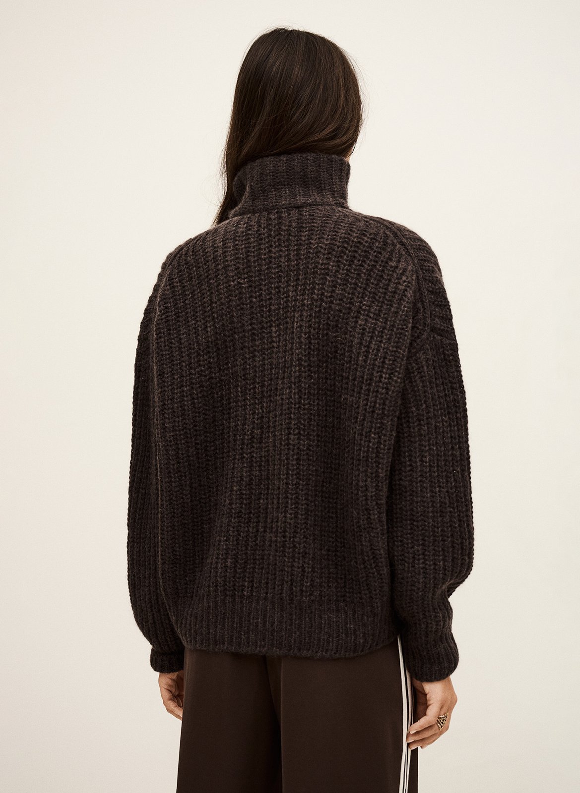 Pull col camionneur en laine mélangée beltane BA&SH Marron