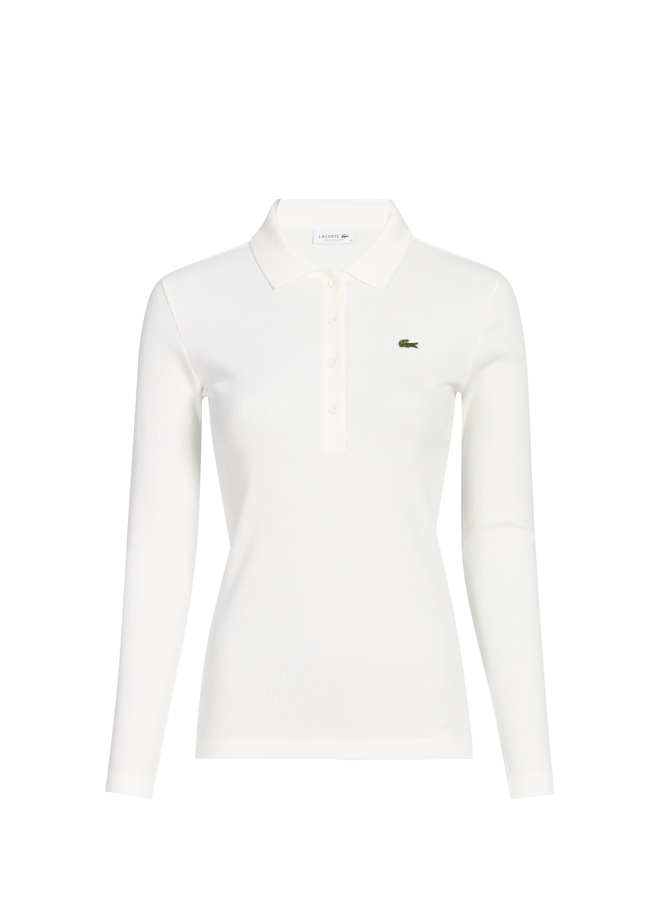 LACOSTE Polo à manches longues en coton Beige