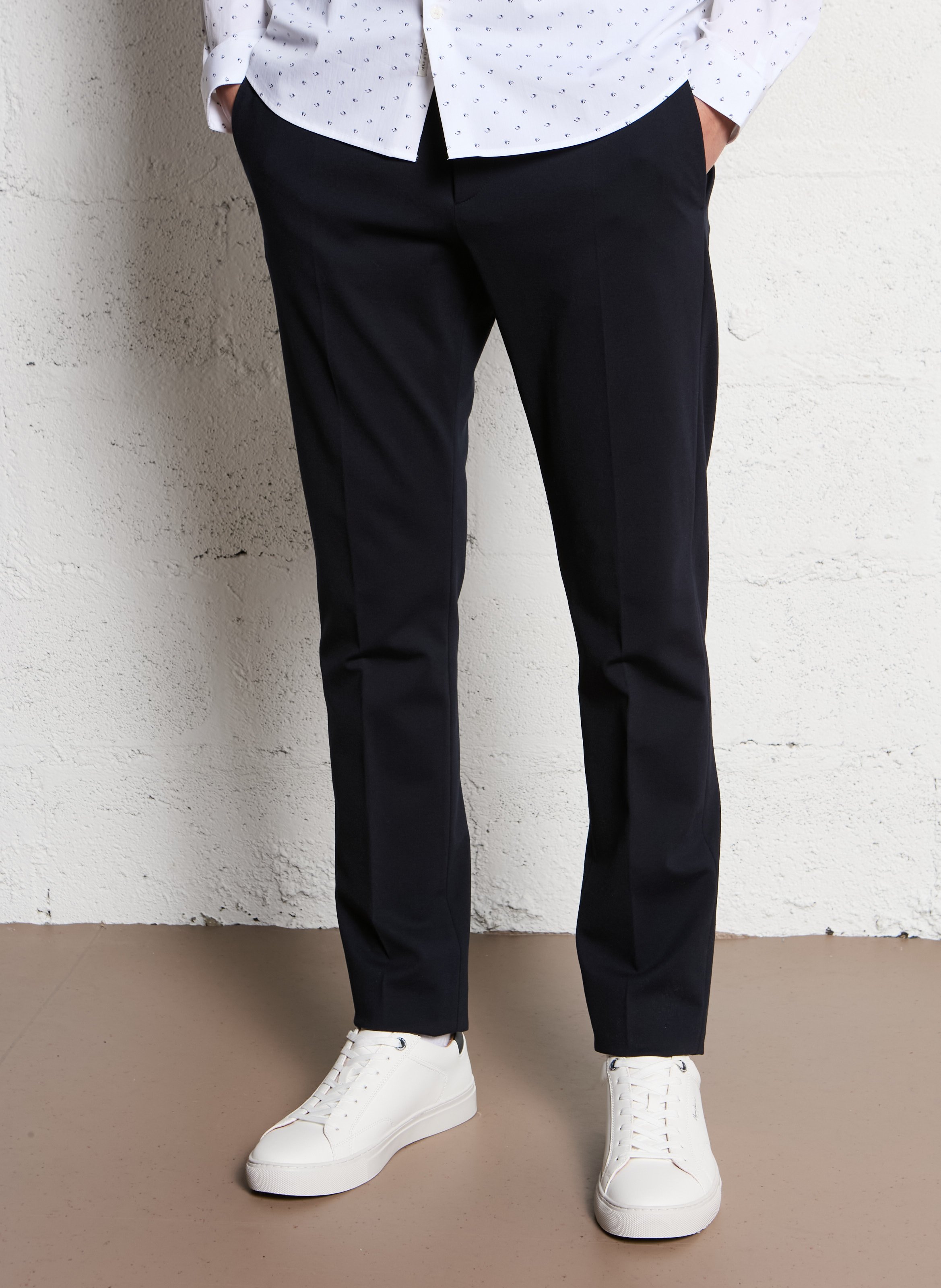 Pantalon de tailleur slim IKKS Bleu