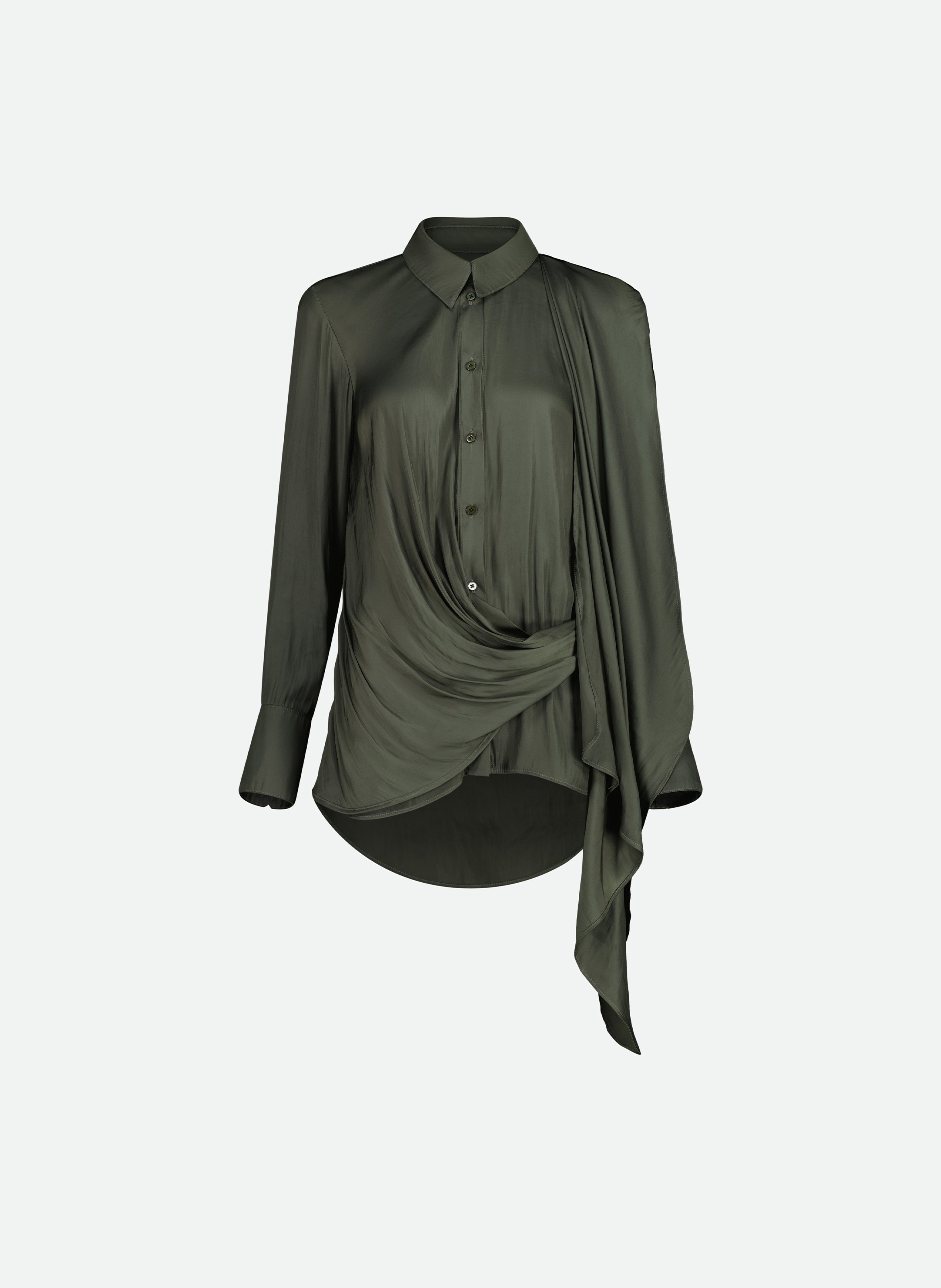 Chemise drapée et portée VAILLANT Vert