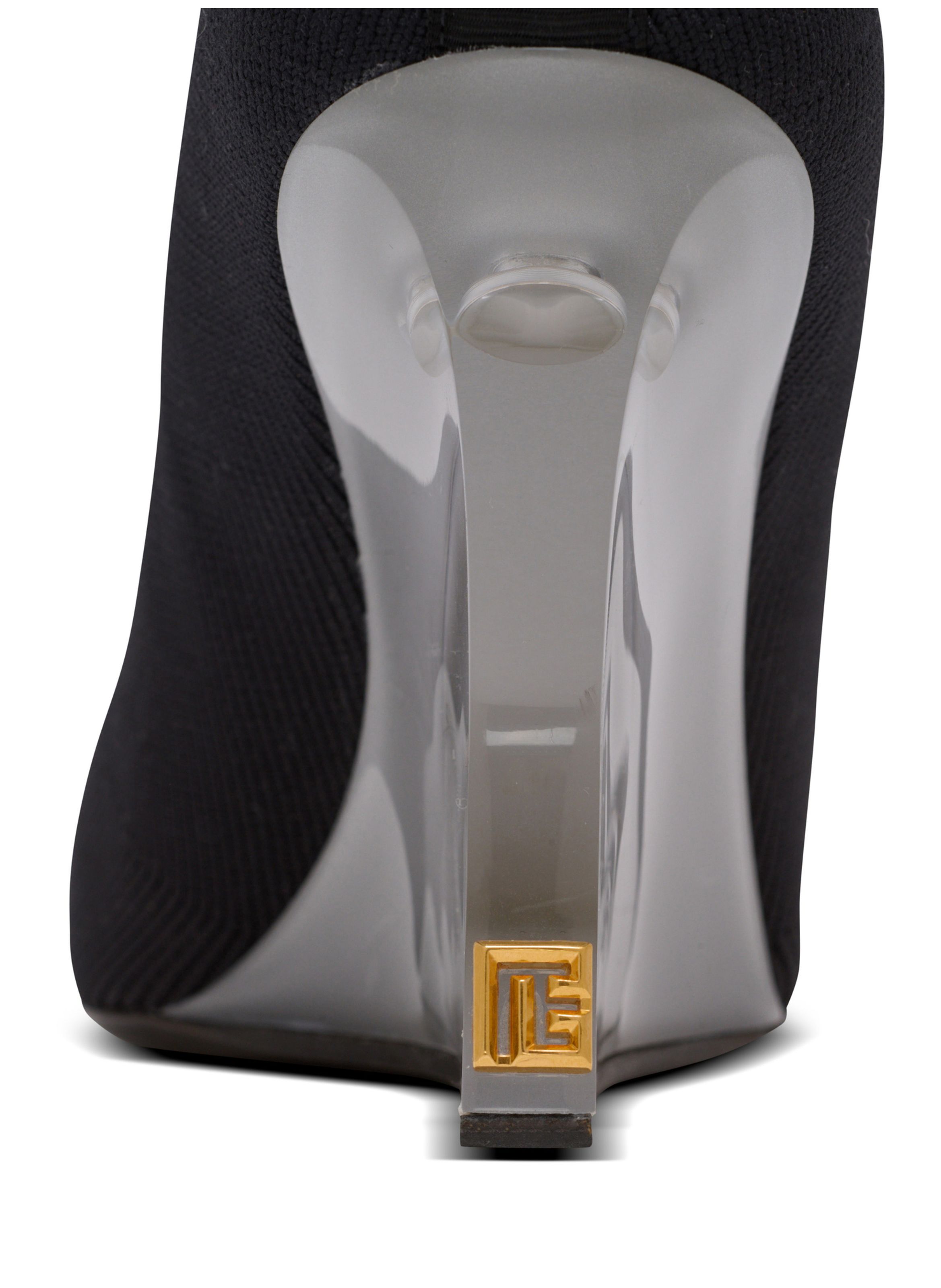 Bottines wedge en maille BALMAIN Noir