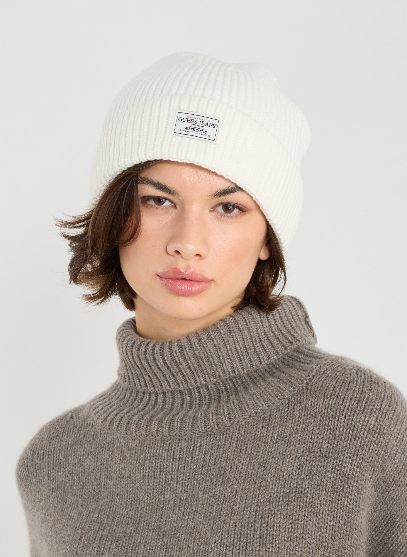 Logo beanie GUESS Beige