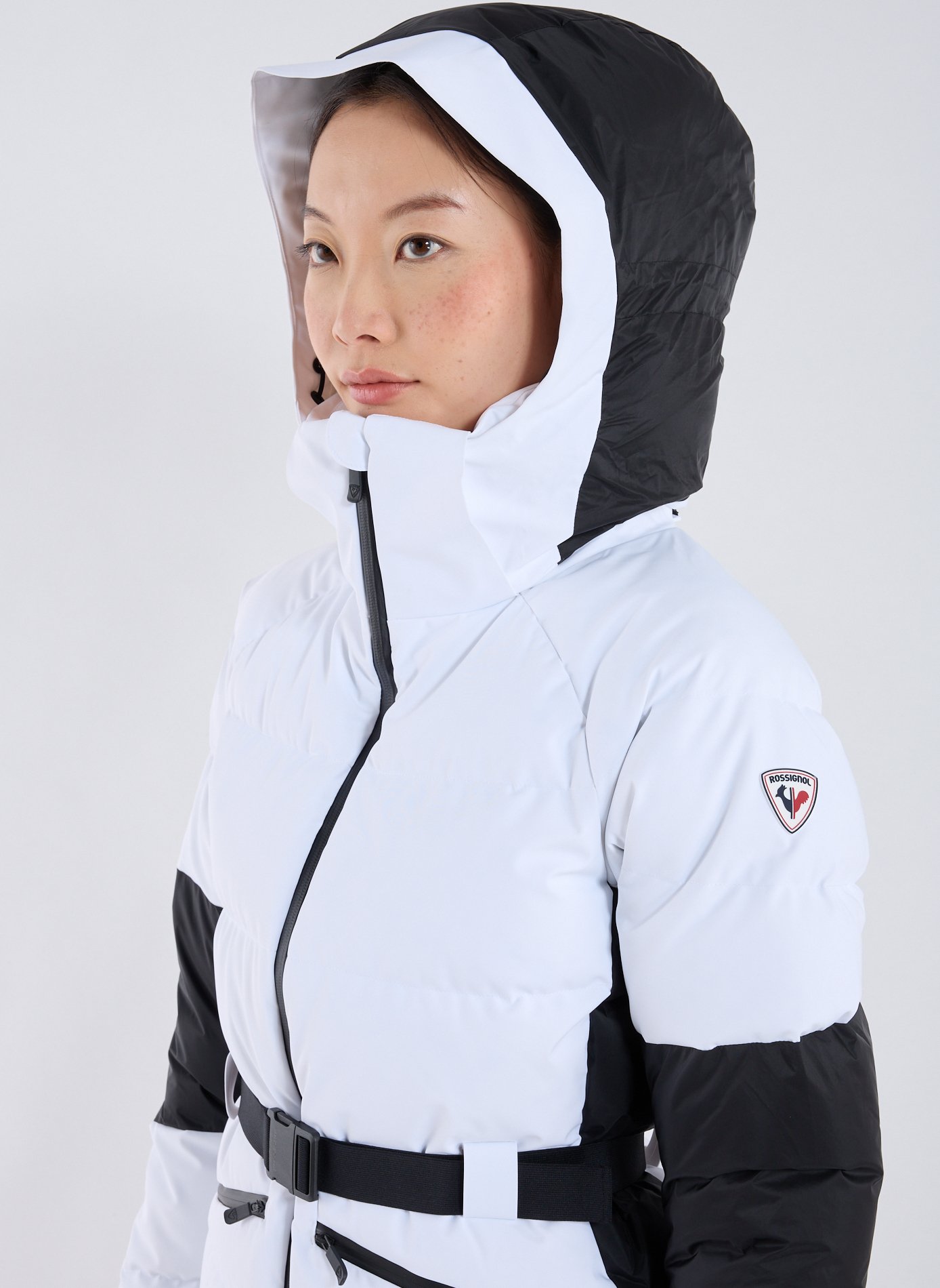 Hooded ski coat ROSSIGNOL White