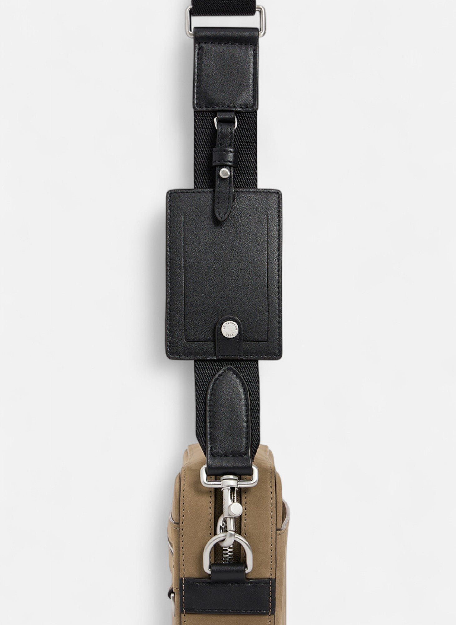 Petite sacoche emile en cuir lisse et nubuck LE TANNEUR Marron