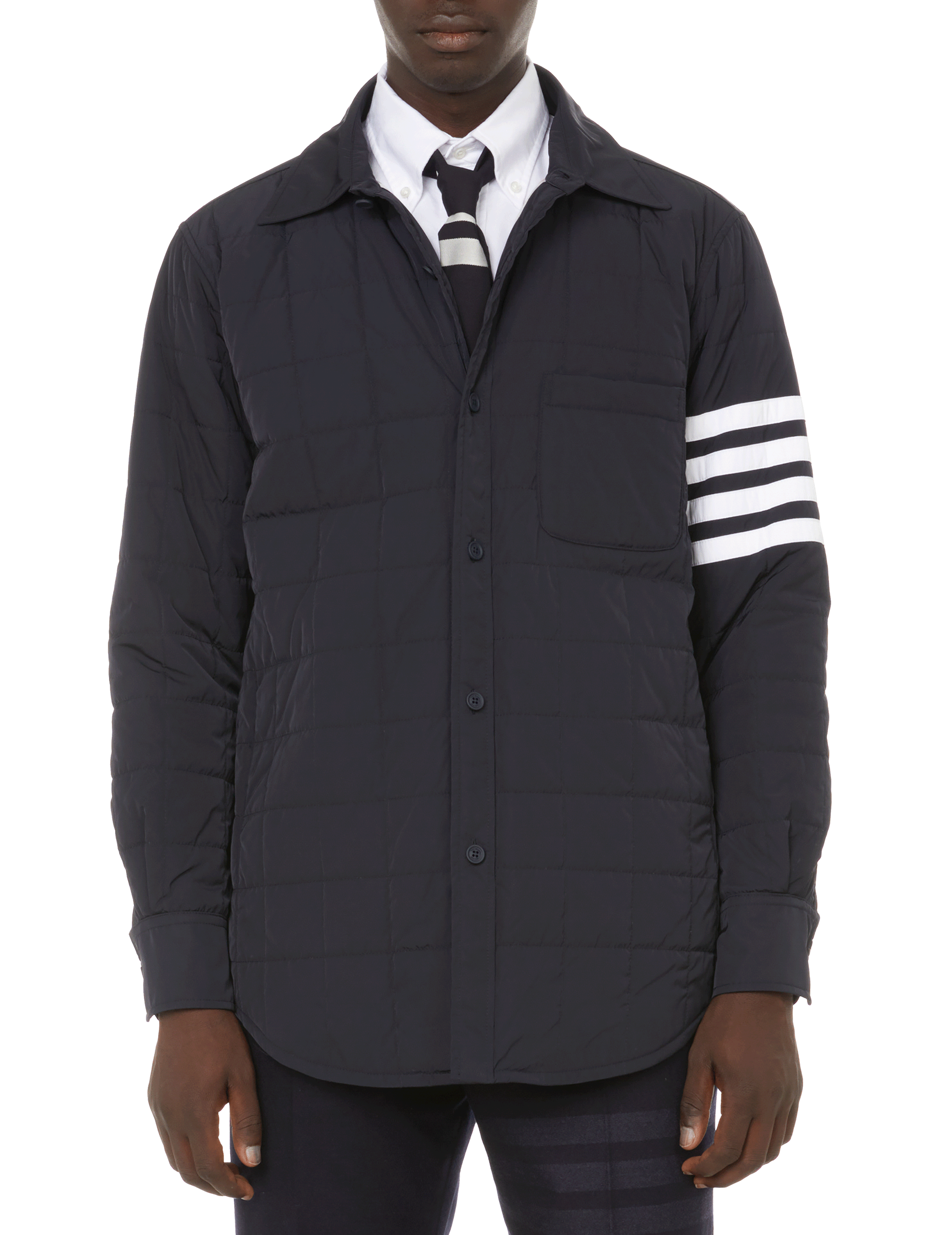 THOM BROWNE Veste matelassée Bleu