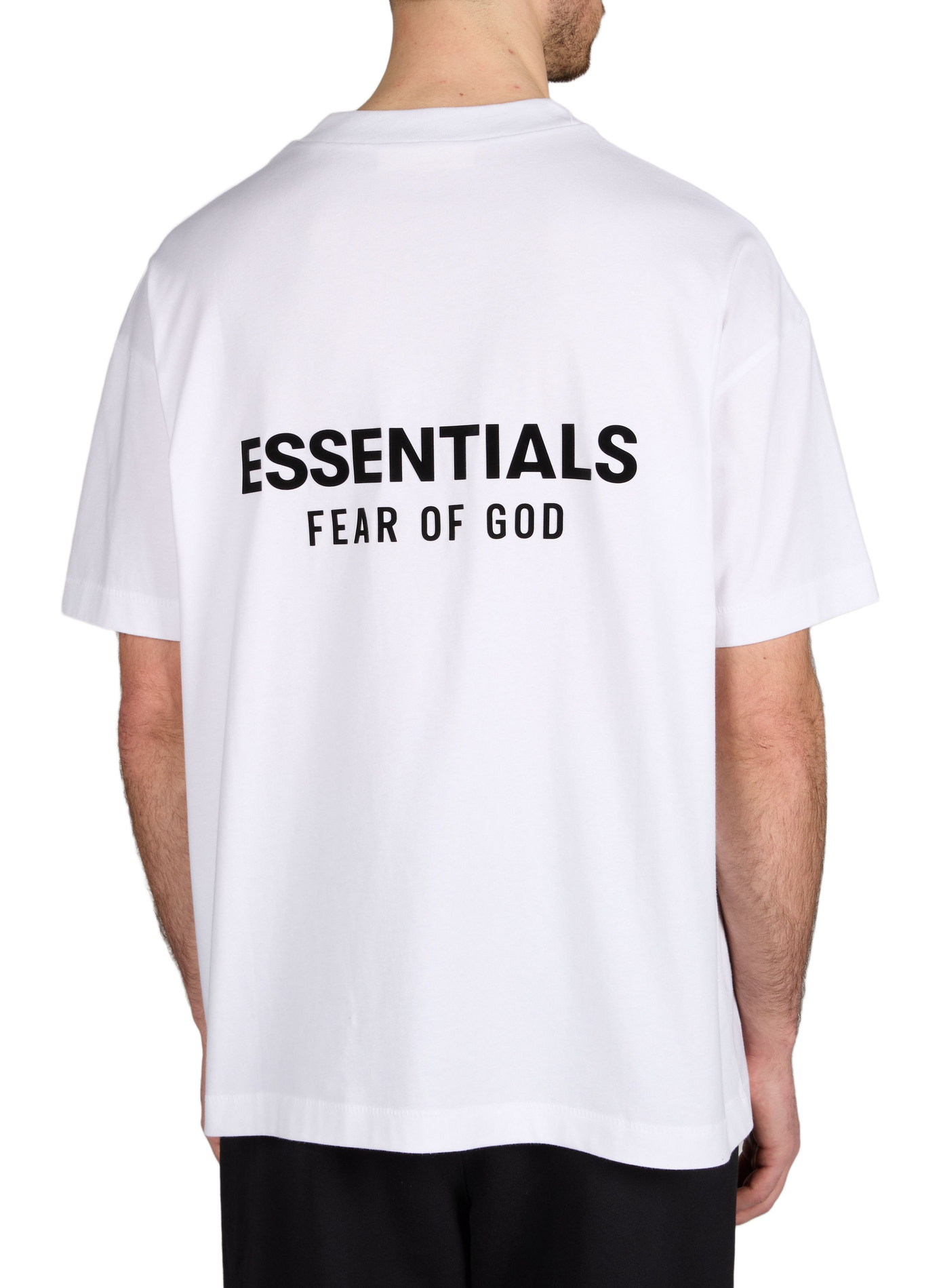 Oversized cotton brand t-shirt FEAR OF GOD ESSENTIALS Beige