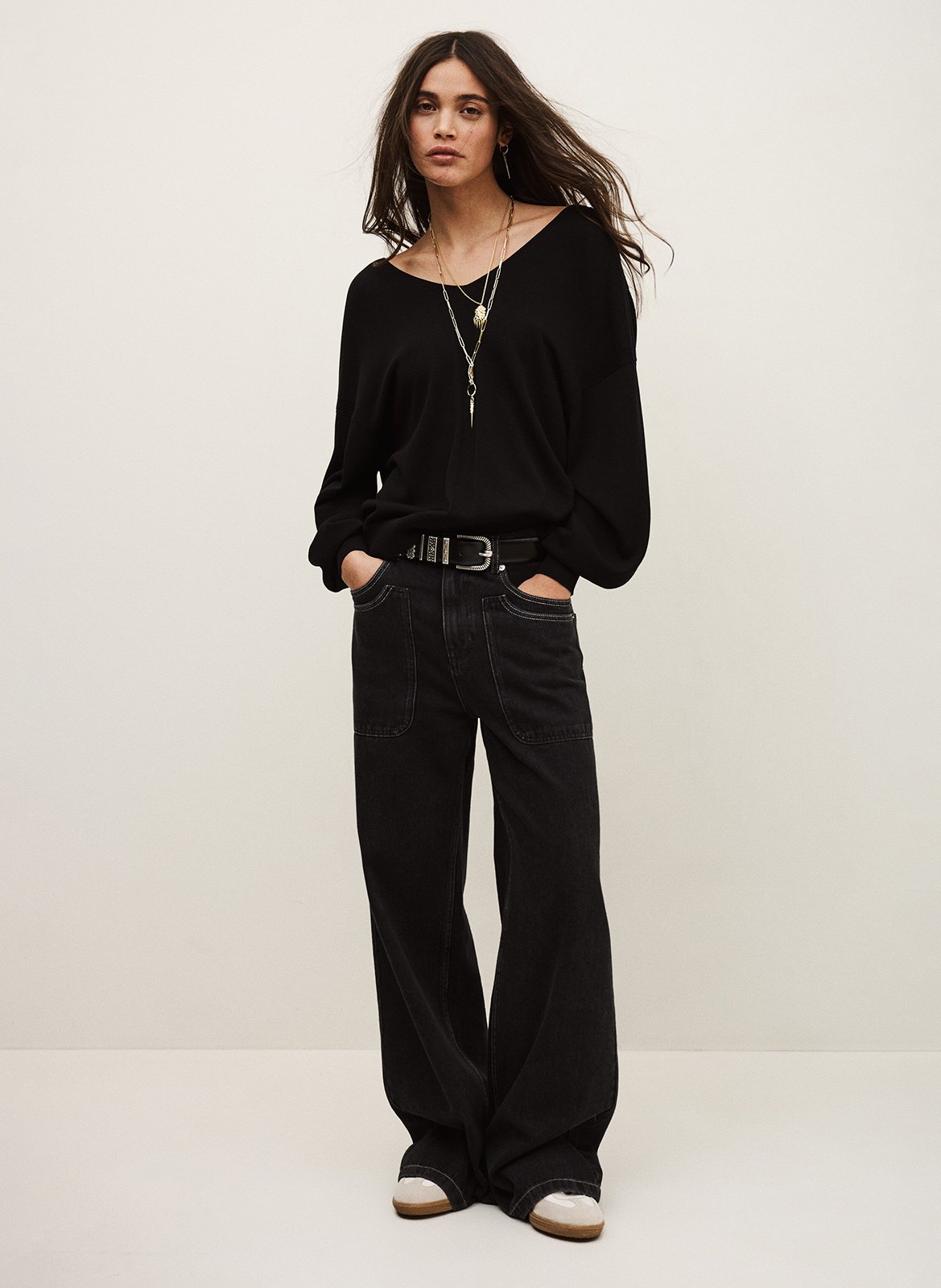 Pull col rond brenda BA&SH Noir