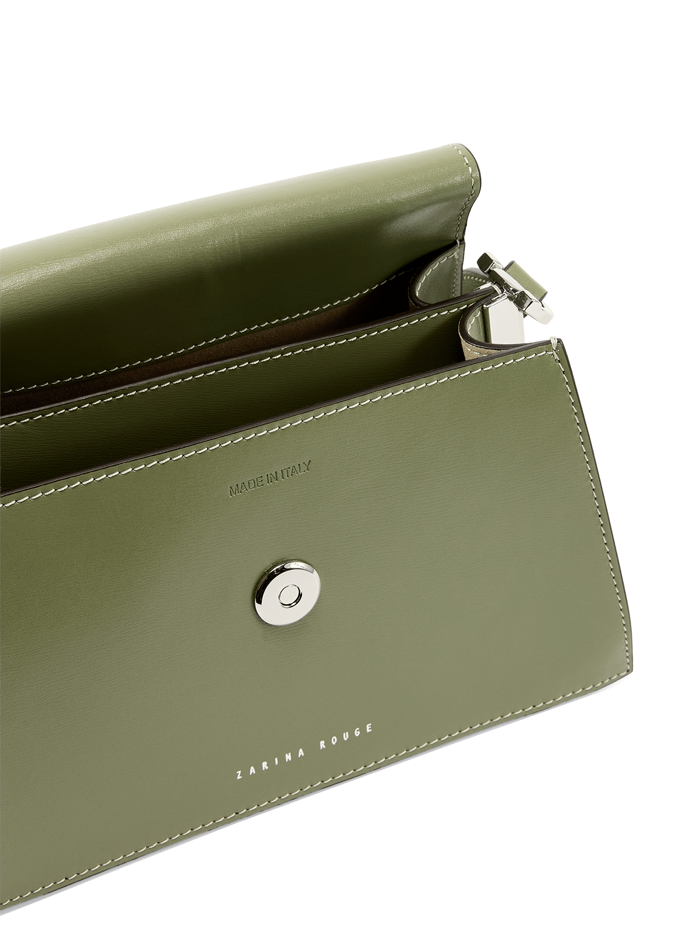 Sac à bandoulière réglable en cuir ZARINA ROUGE Green