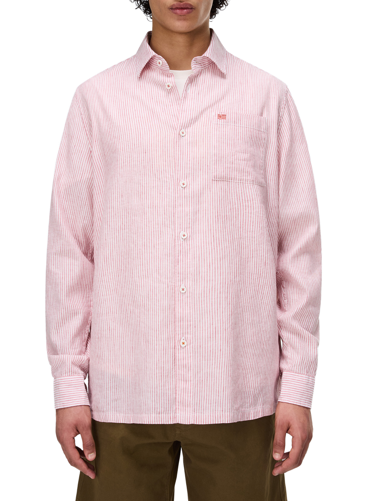 Chemise droite Brolio en coton et lin NAPAPIJRI Multicolore