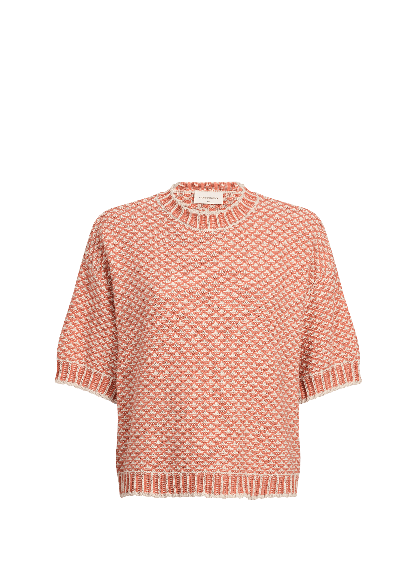 Pull maille Catina Pilla à manches courtes en coton mélangé MSCH Rose
