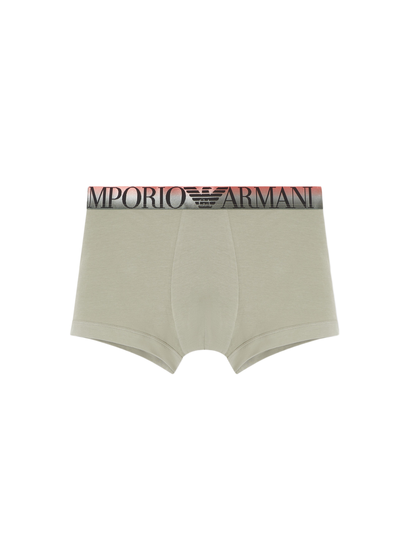 Solid color cotton blend boxer shorts EMPORIO ARMANI Khaki