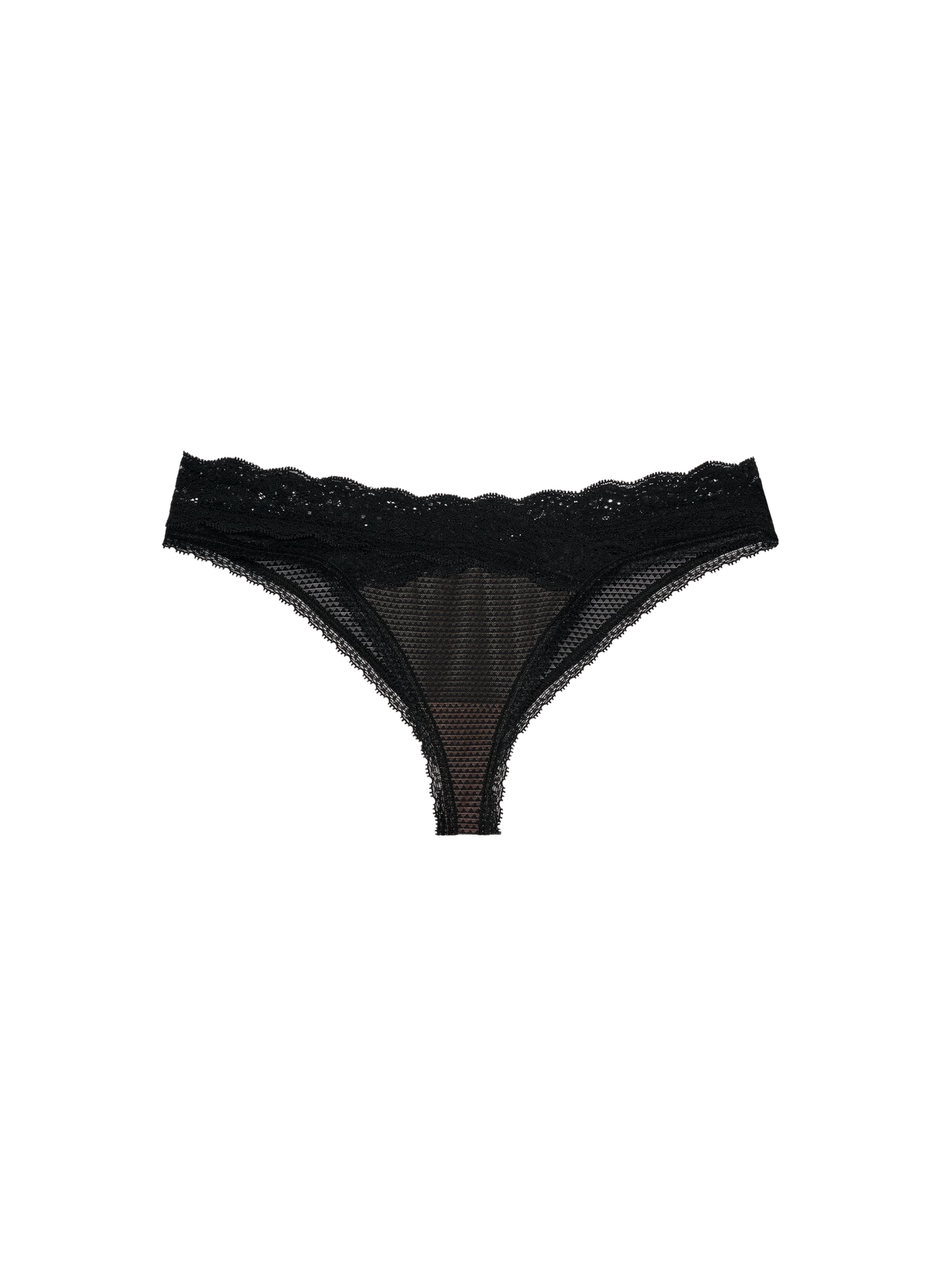 Tanga en dentelle PASSIONATA Noir