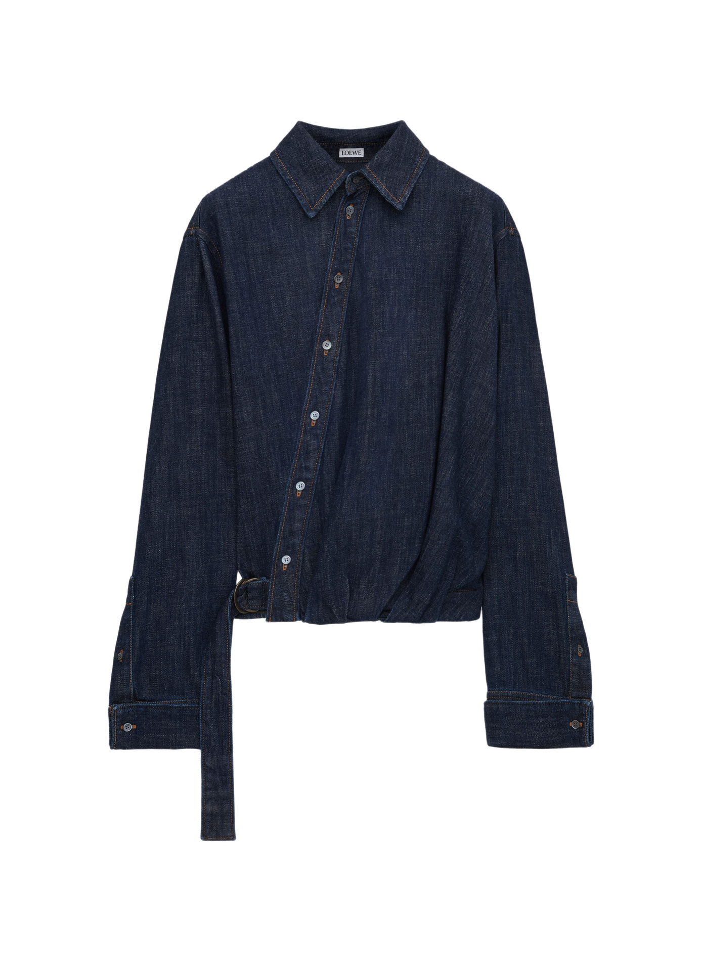 Draped denim shirt LOEWE Blue