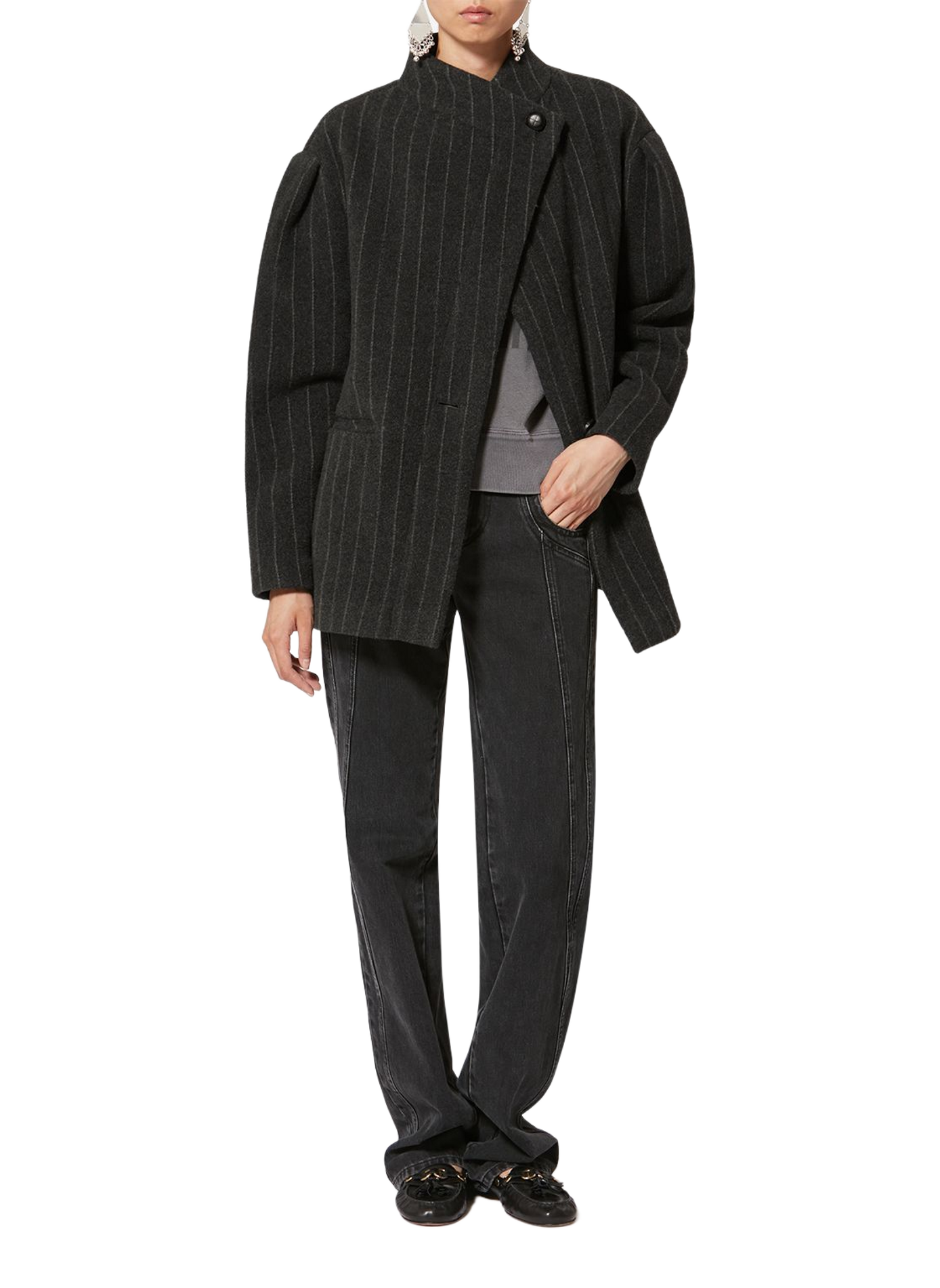 Gestreifte Wolljacke von Jabadine ISABEL MARANT Grau