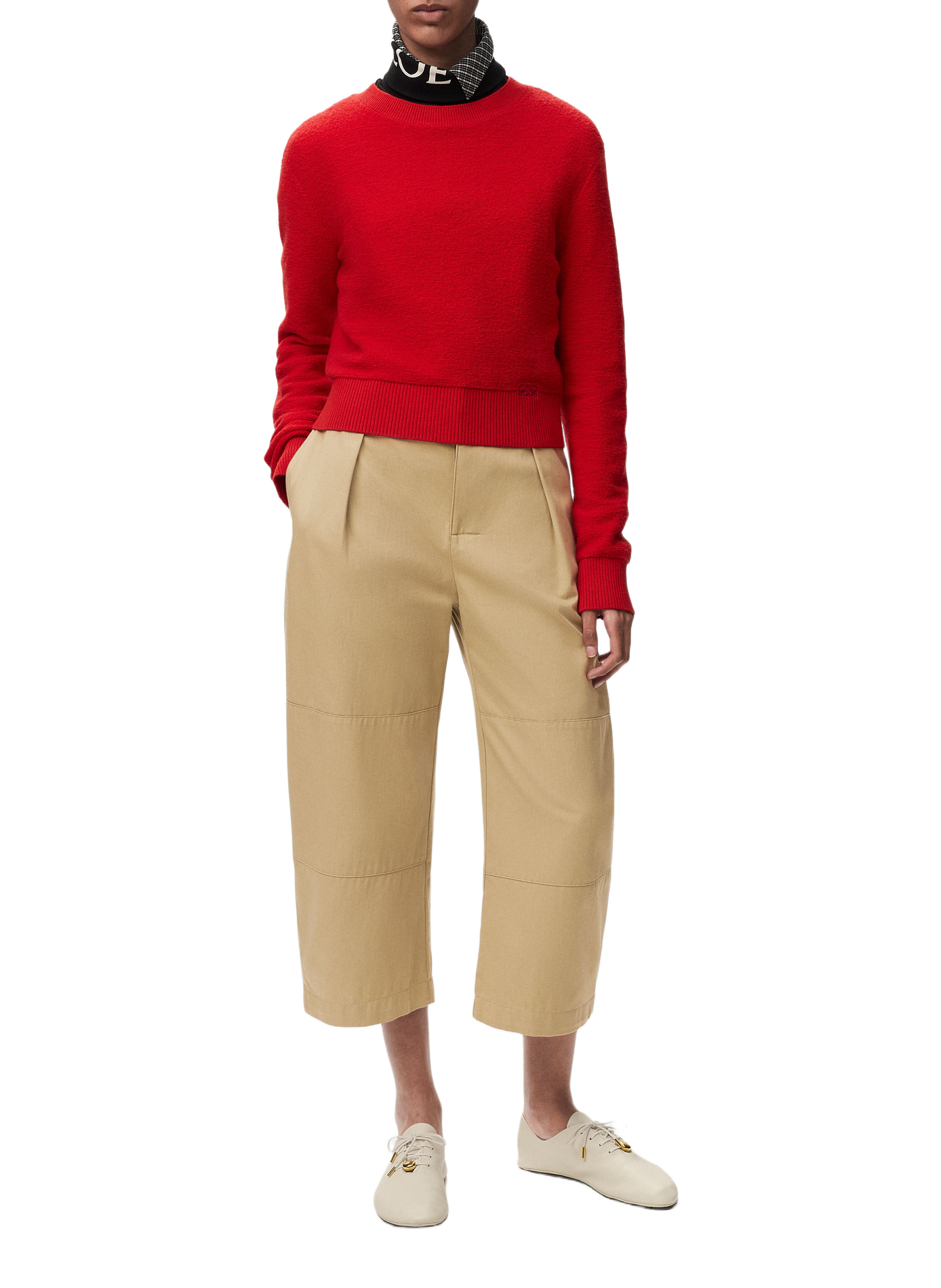 Kurze Baumwollhose LOEWE Beige