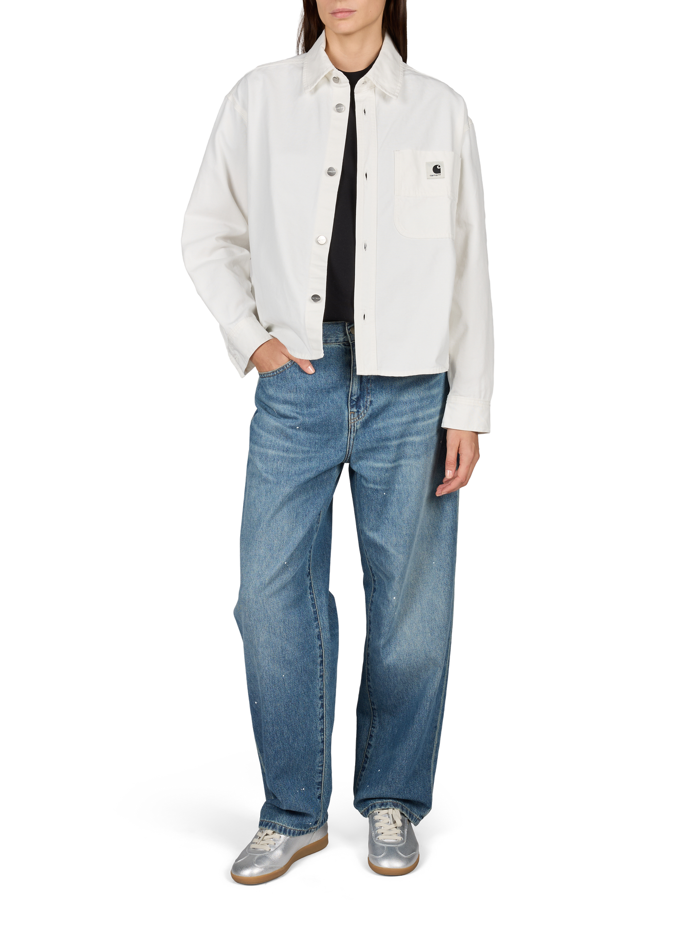 Chemise oversize col classique en coton CARHARTT WIP Beige