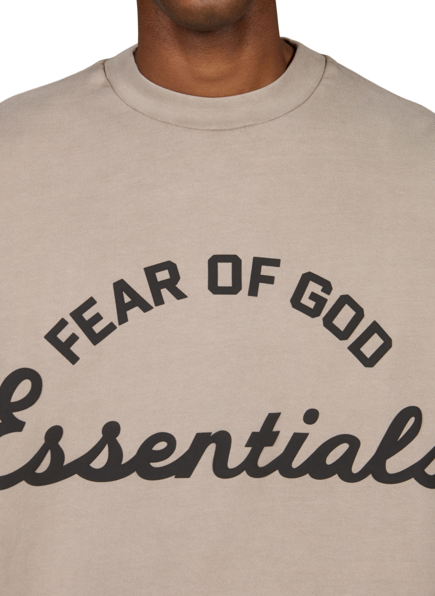 Ruime sweater met zeefdruk FEAR OF GOD ESSENTIALS Grijs