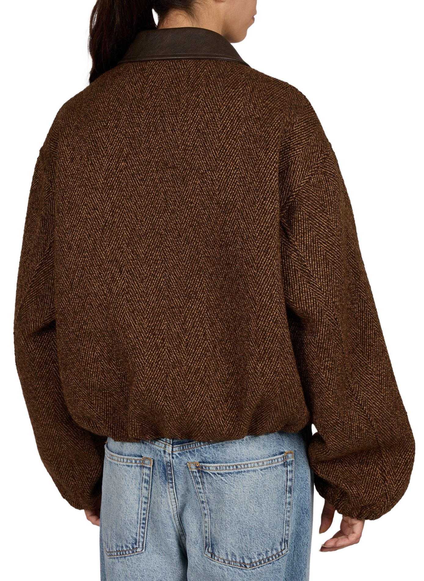 Oversized jacket with classic collar BELLEROSE Brown