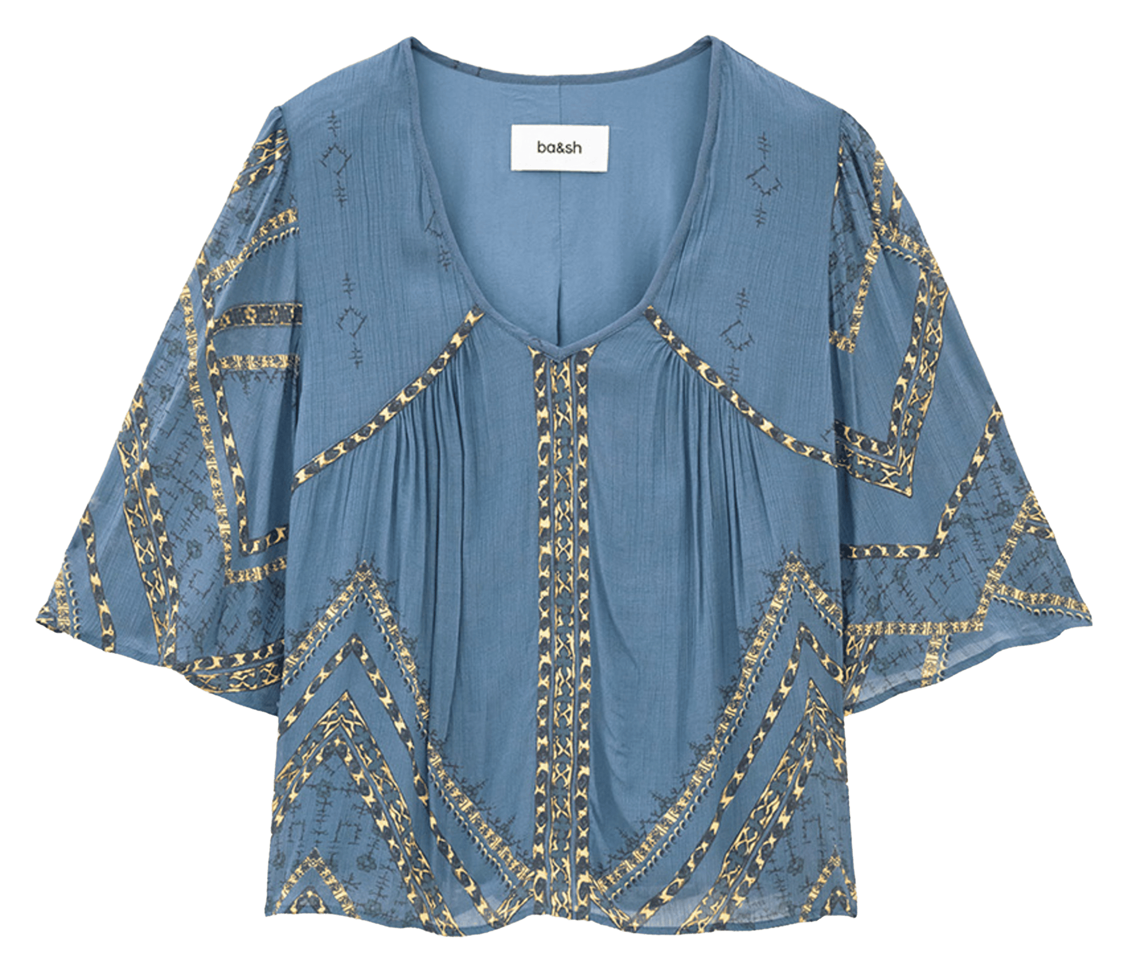 Blouse droite manches longues placido BA&SH Bleu