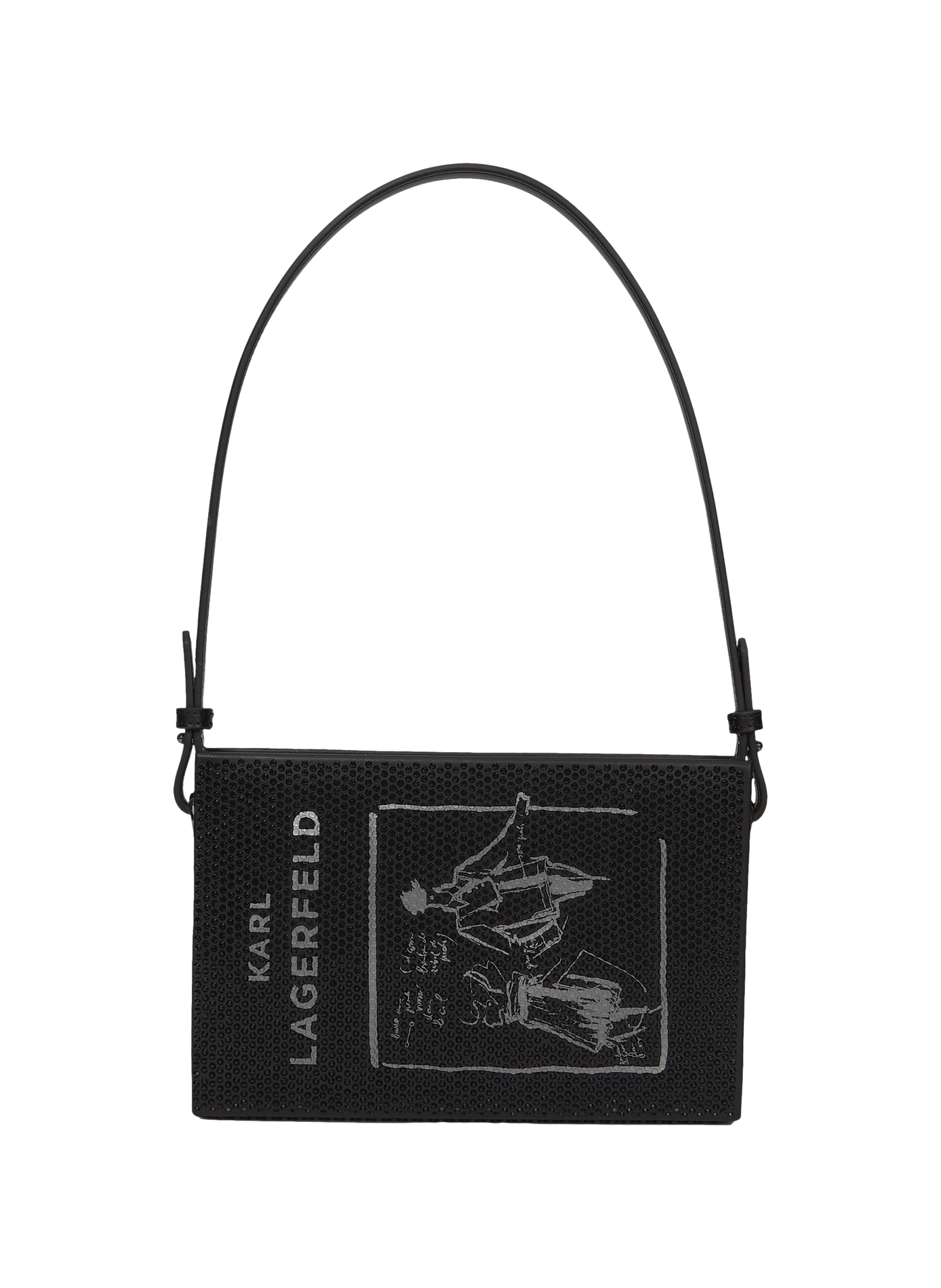 Lederclutch K/SOIREE BOOK MINAUDIERE KARL LAGERFELD Schwarz