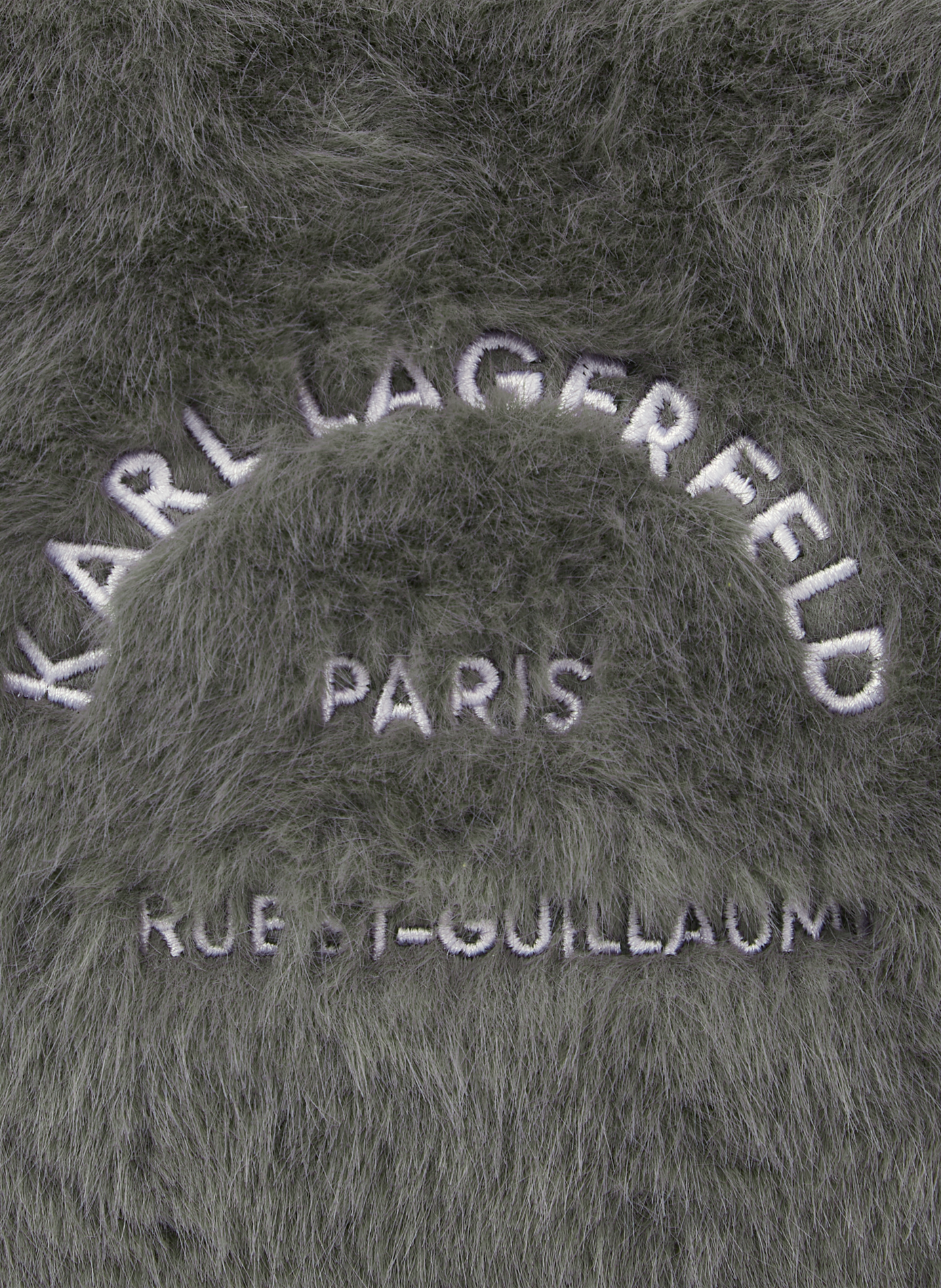 Kunstpelz Handtasche KARL LAGERFELD Grau