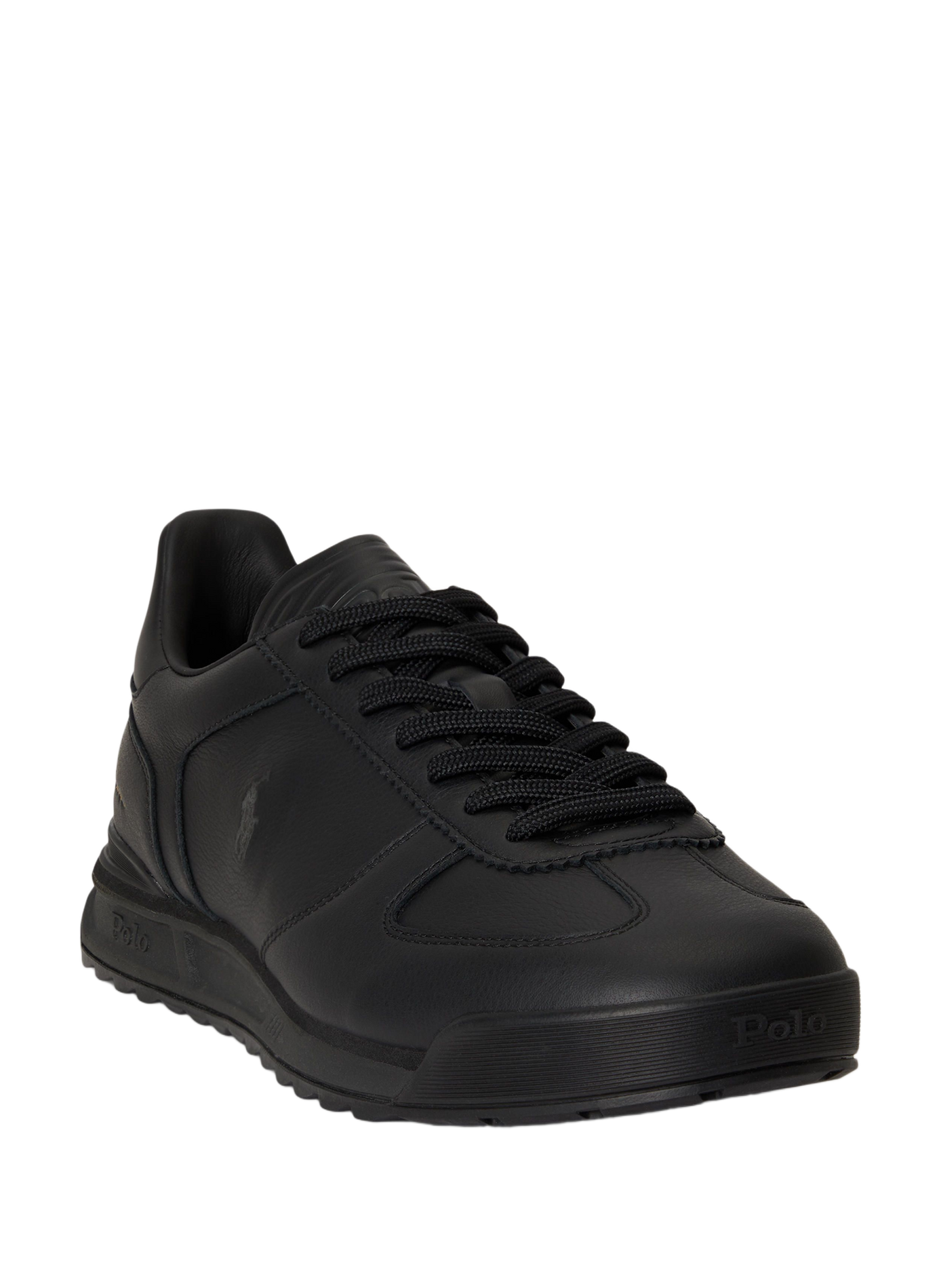 Baskets basses Varick à lacets en cuir POLO RALPH LAUREN Noir