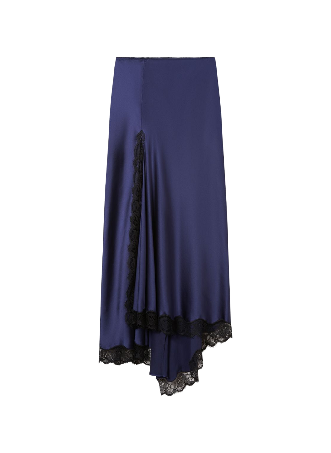 Alexendra-Rock mit Spitzendetail aus Seide ISABEL MARANT Blau