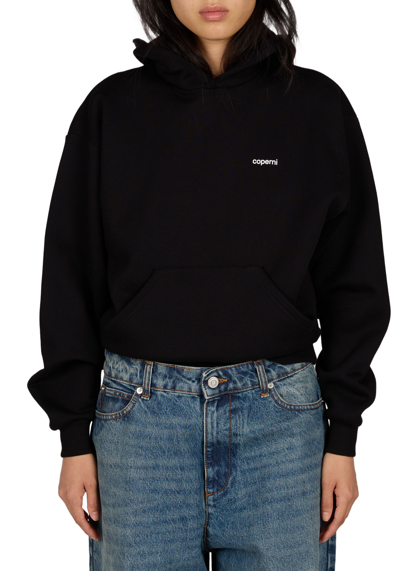 Printed cotton hoodie COPERNI Black