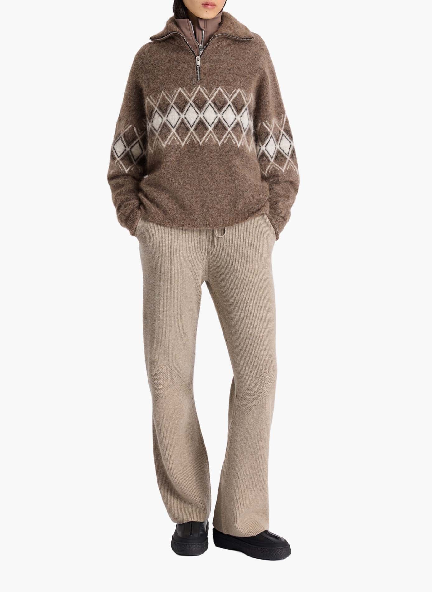 Pull mireva col camionneur FUSALP Beige