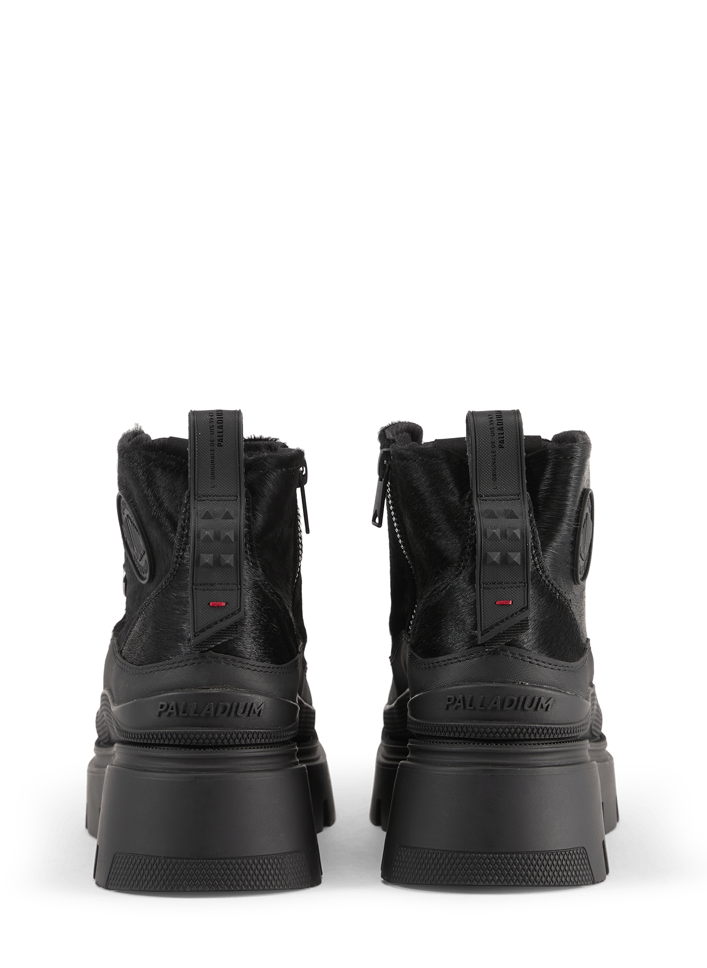 High-top sneakers in mixed leather PALLADIUM Black
