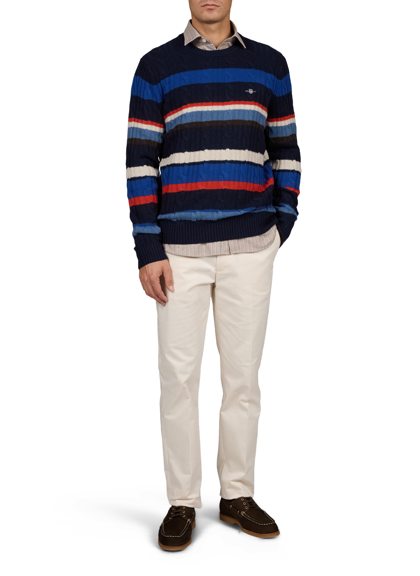 Round-neck wool jumper GANT Blue